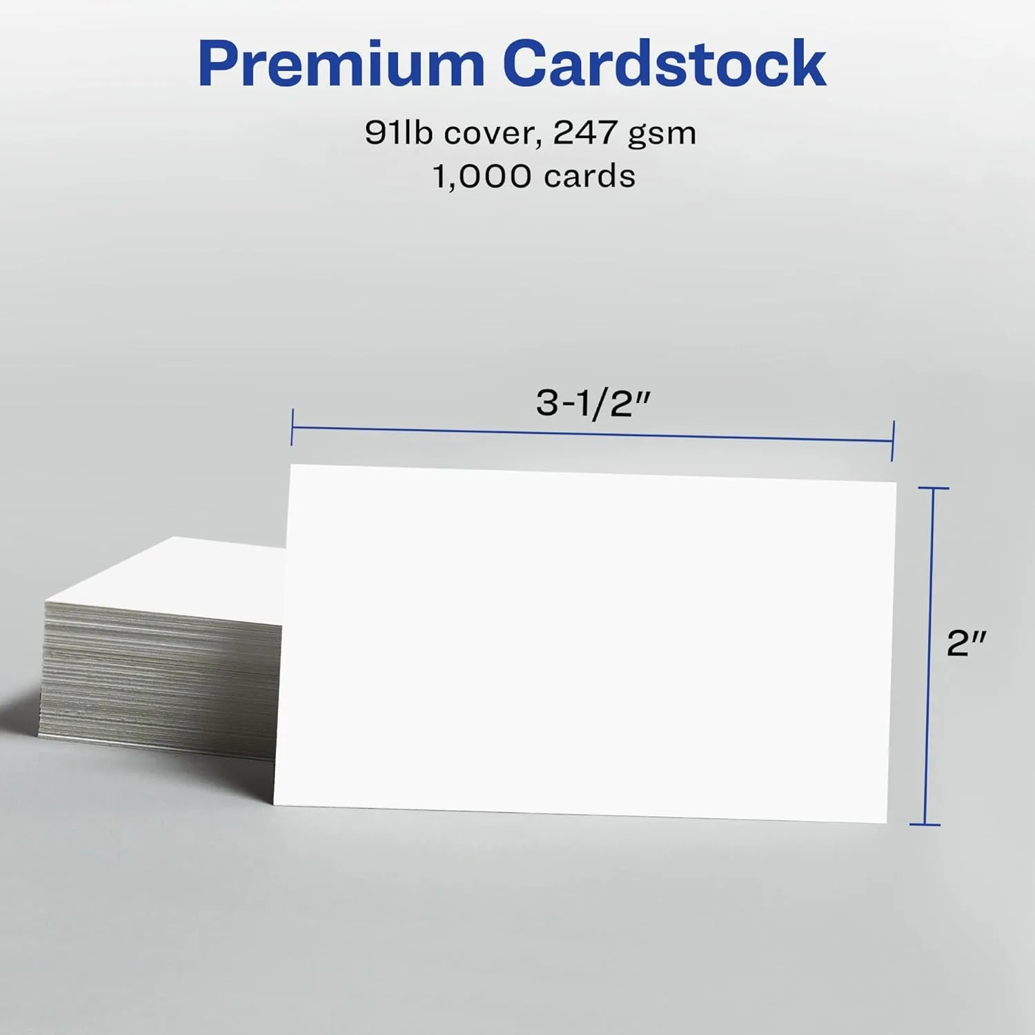 Avery Clean Edge Printable Business Cards with Sure Feed Technology, 2 x 3.5, White