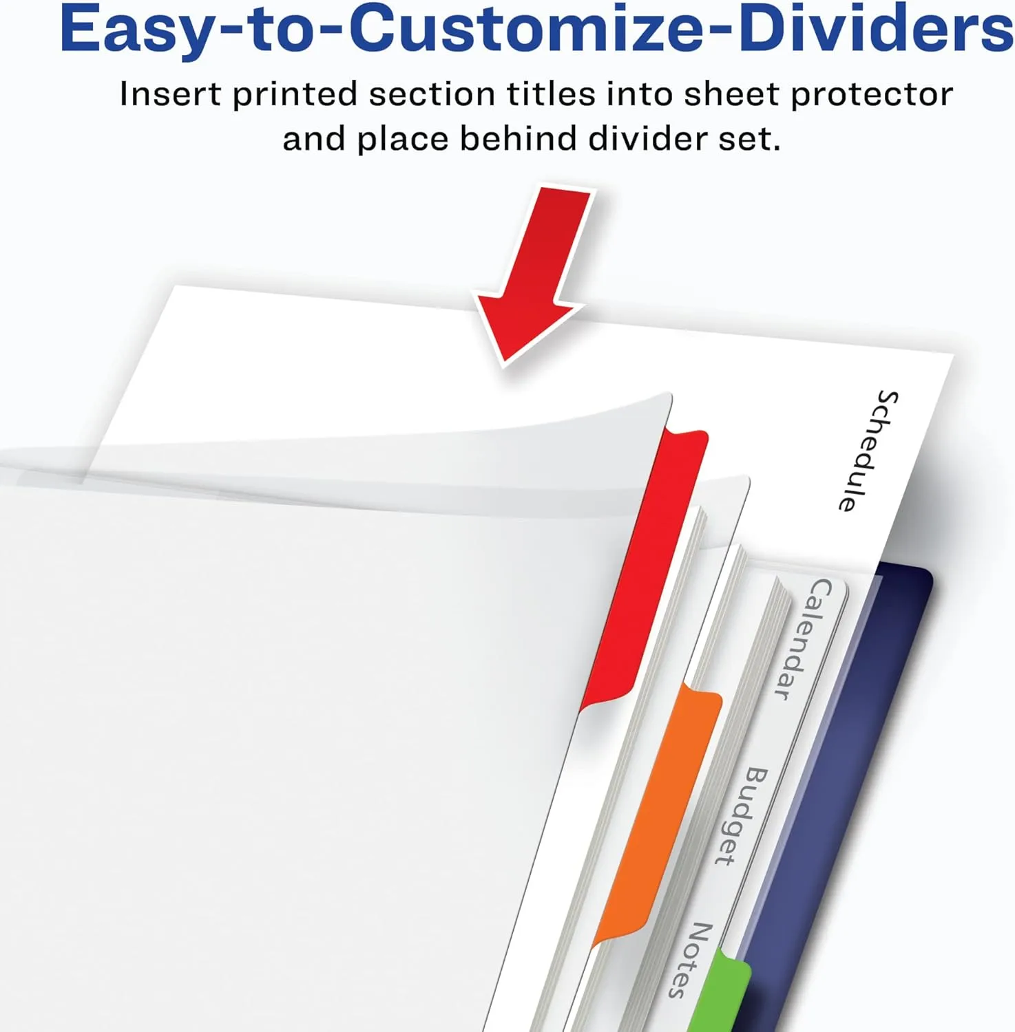 AVERY Clear Easy View Durable Plastic Dividers, 5-Tab, Letter, Multicolor