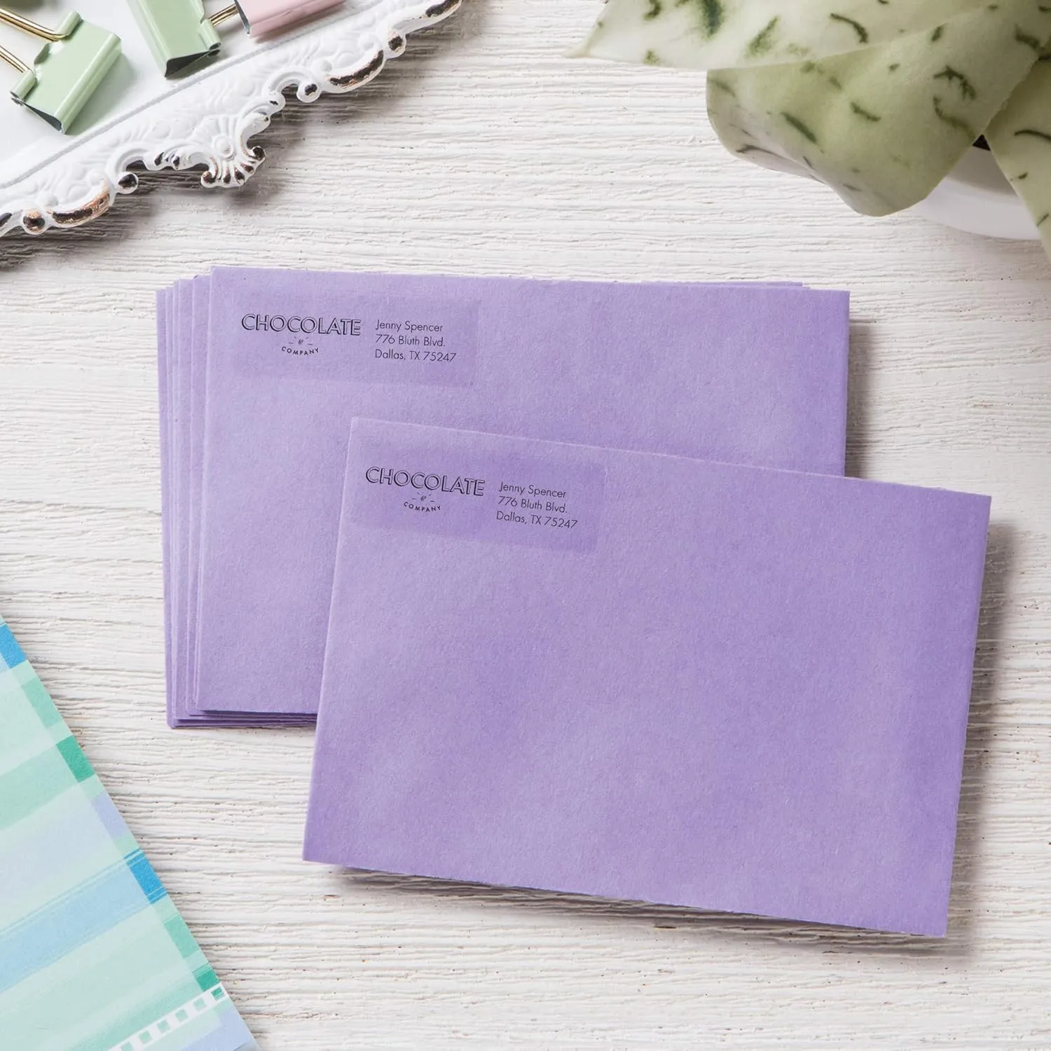Avery Printable Glossy Clear Address Labels with Sure Feed & Easy Peel