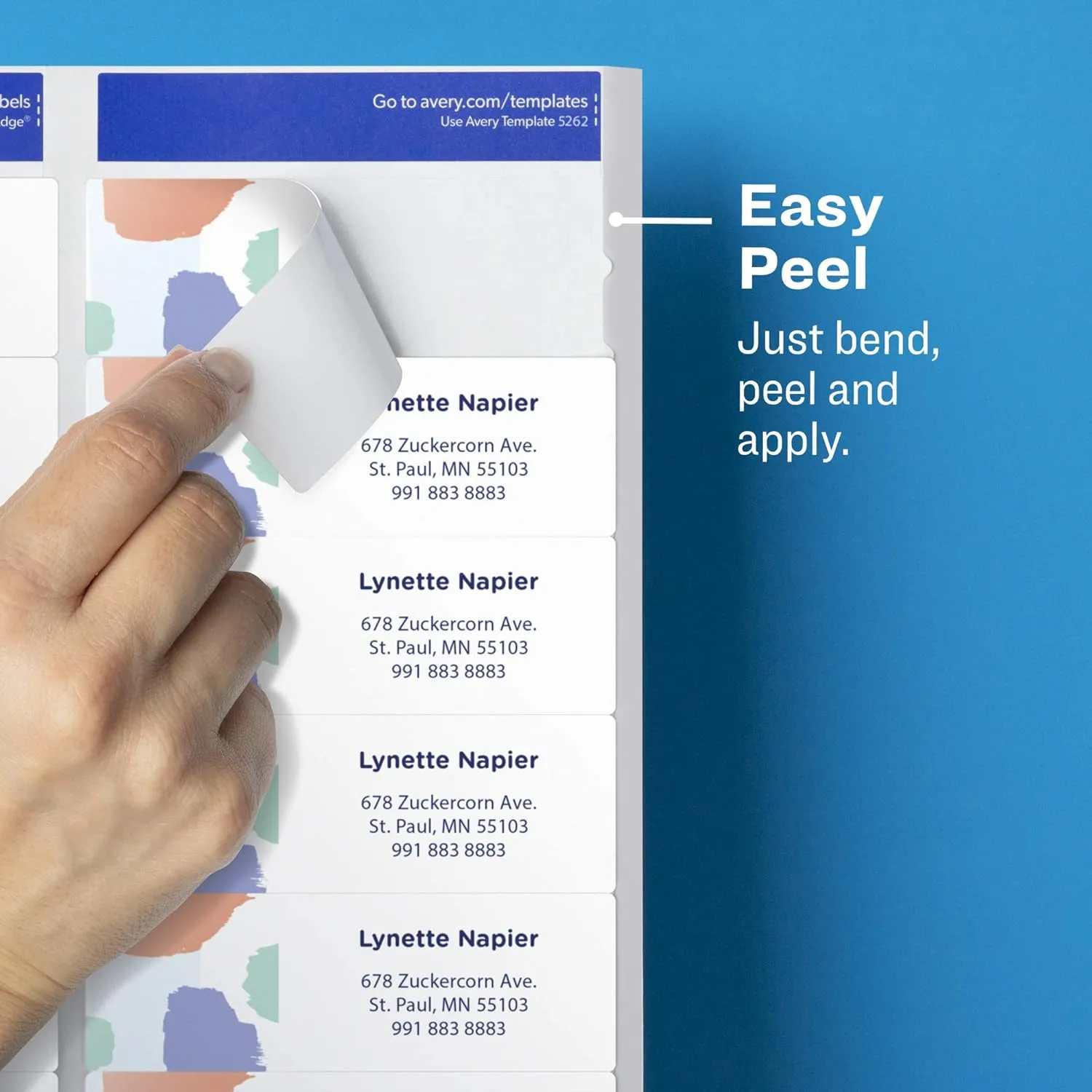 Avery Printable Address Labels with Sure Feed, Matte Clear, 1-1/3" x 4", 350 Mailing Labels (08662) One size