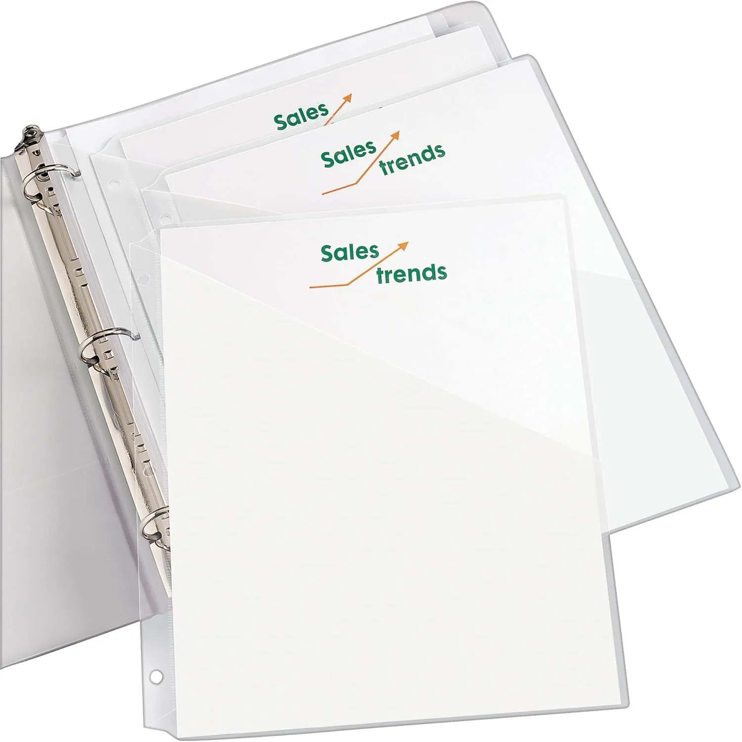 Avery Binder Pockets for 3-Ring Binders, Clear, Pack of 5 (75243)