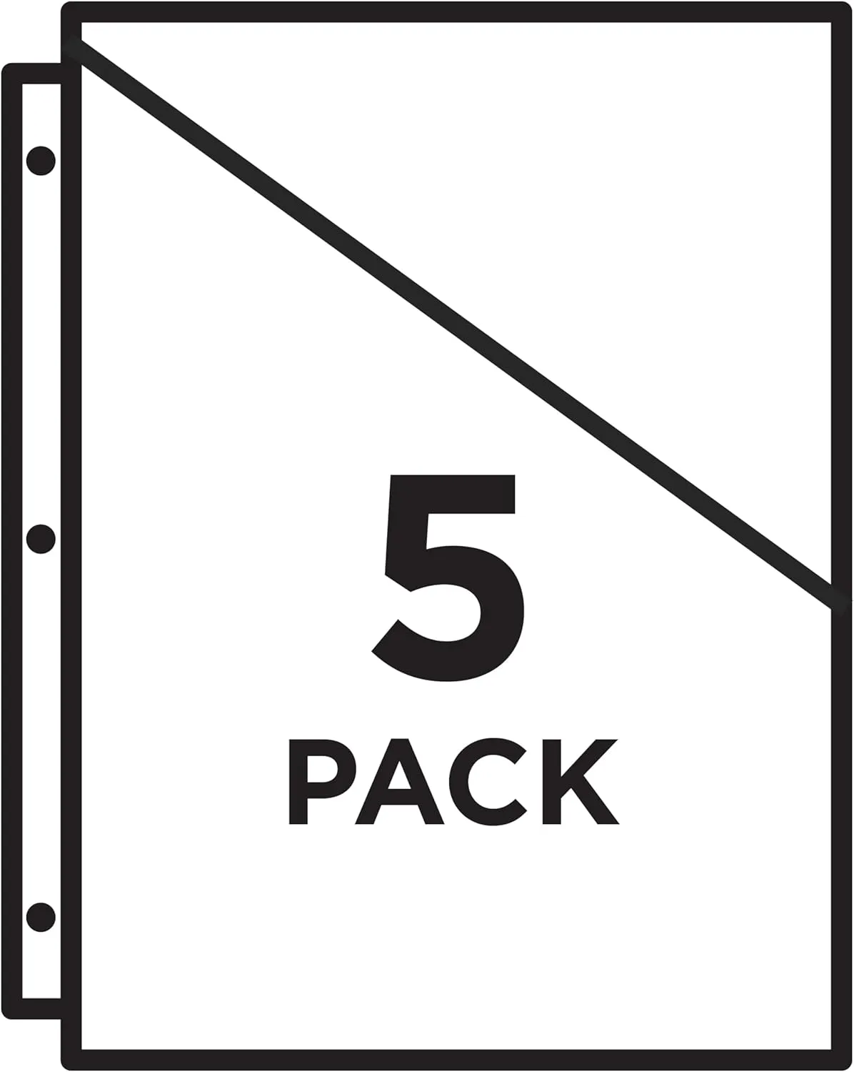 Avery Binder Pockets for 3-Ring Binders, Clear, Pack of 5 (75243)
