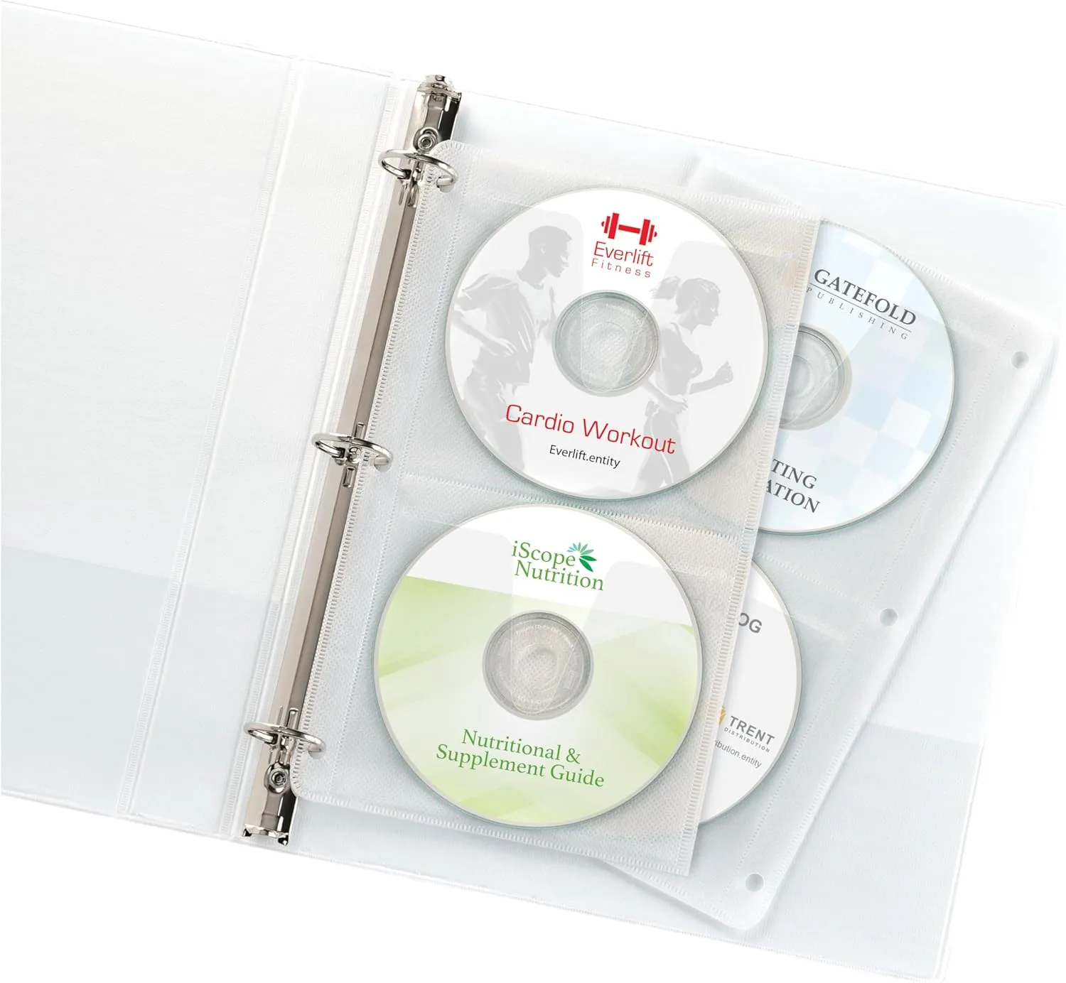 Avery Clear DVD Storage Sleeves for 3 Ring Binder, Two-Sided, Pack of 5 Holds 20 CD/DVDs Total (75263) One Size