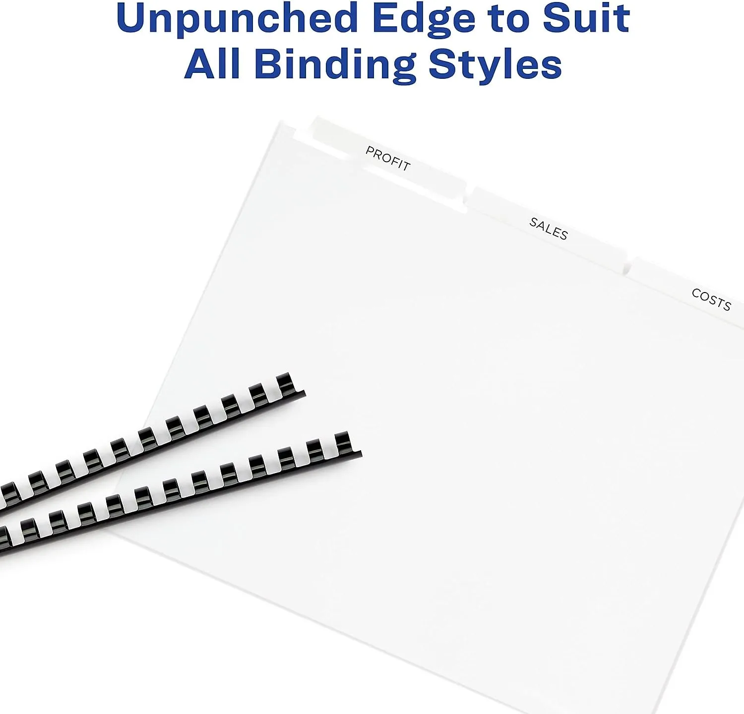 Avery Index Maker Clear Label Unpunched Dividers, 8-Tab, Box of 5 Sets (40 Dividers)