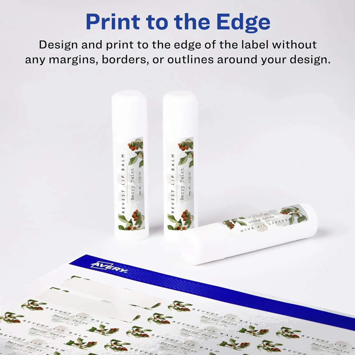 AVERY Glossy Clear Rectangle Labels, Sure Feed Technology, 0.5" x 1.75", Print-to-The-Edge, Laser/Inkjet Printable
