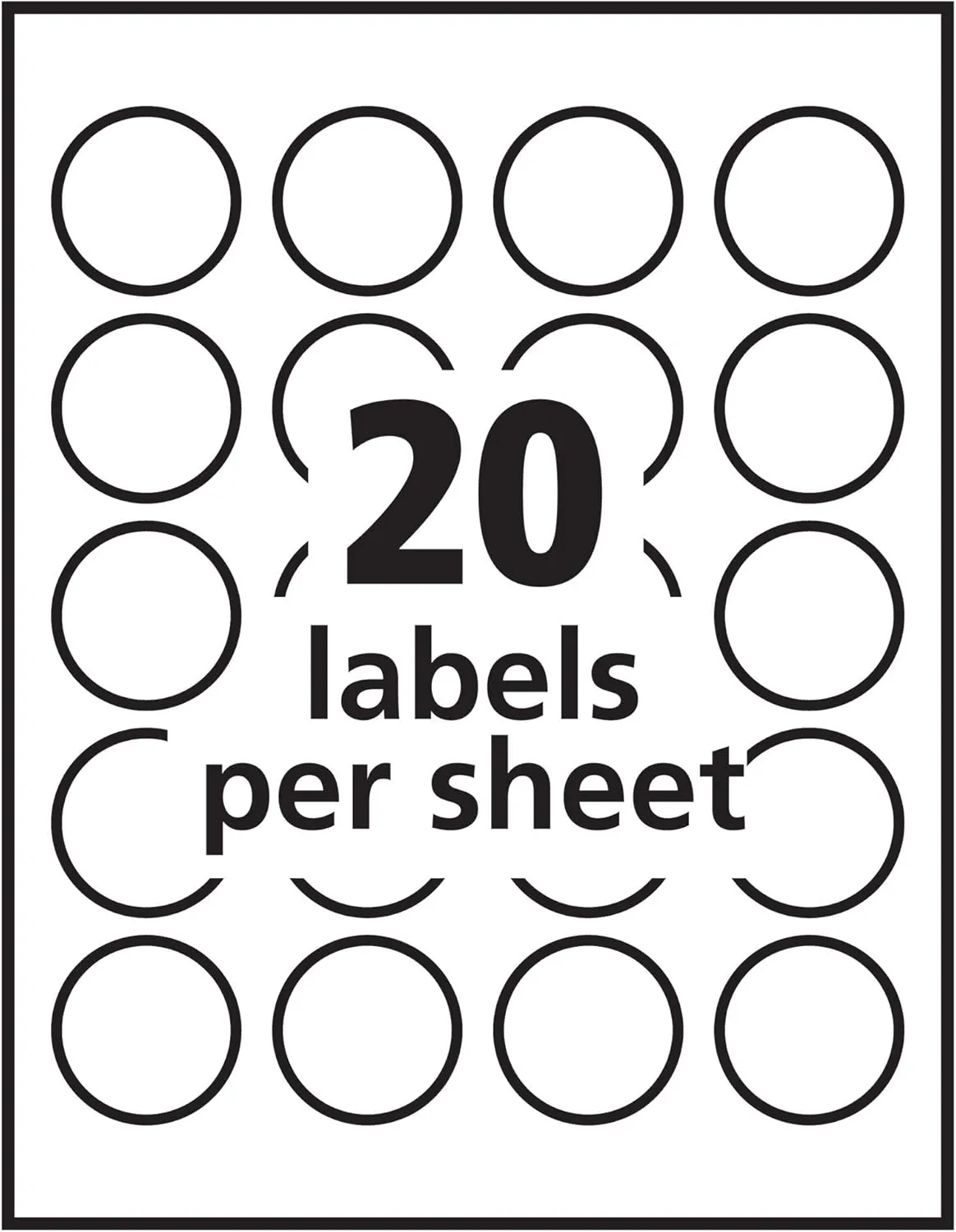 Avery Glossy Clear Round Labels, 1.625" Diameter, Pack of 500 - Make Custom Stickers (6582)
