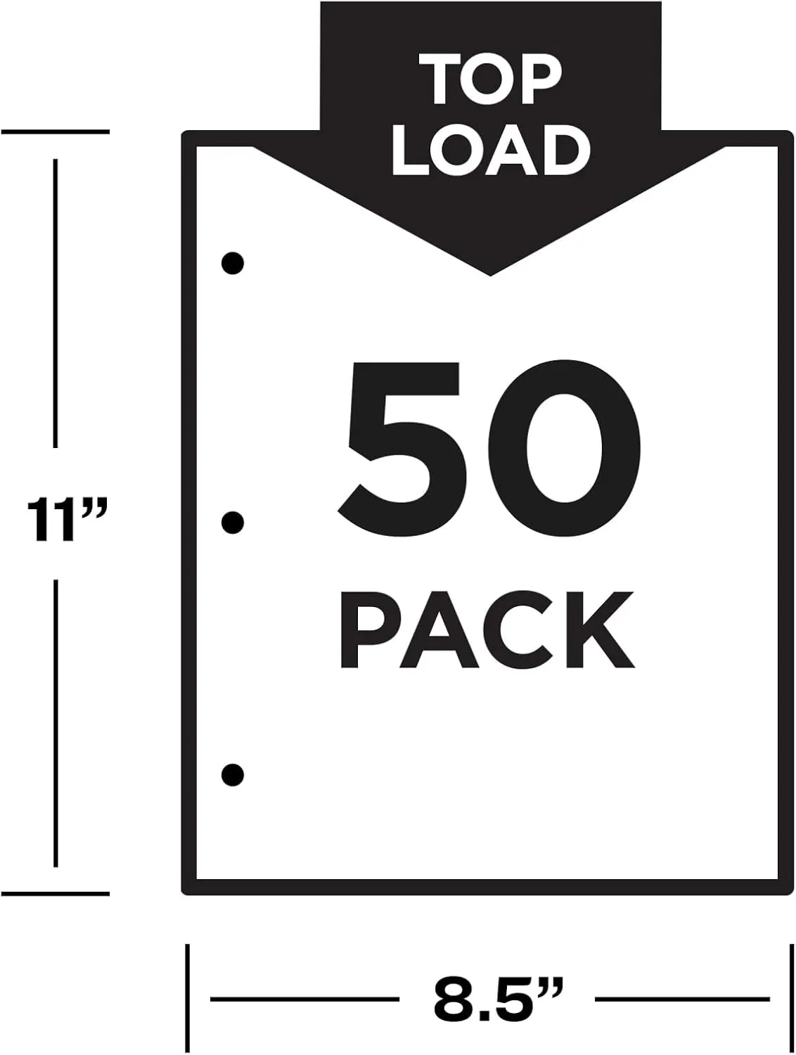Avery Diamond Clear Page-Size Sheet Protectors, Pre-Punched, Top Load (50)