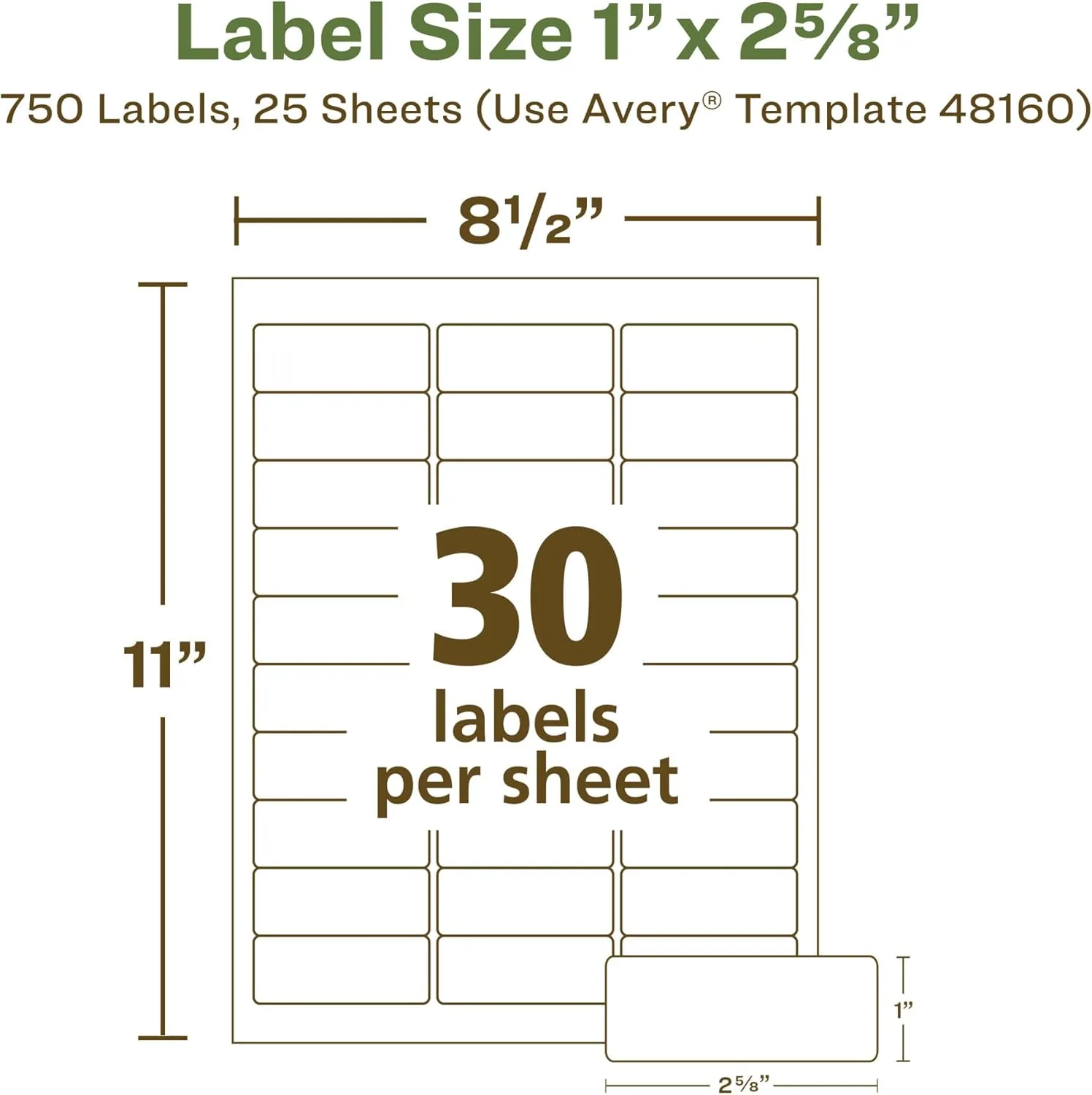 Avery EcoFriendly Recycled Address Labels