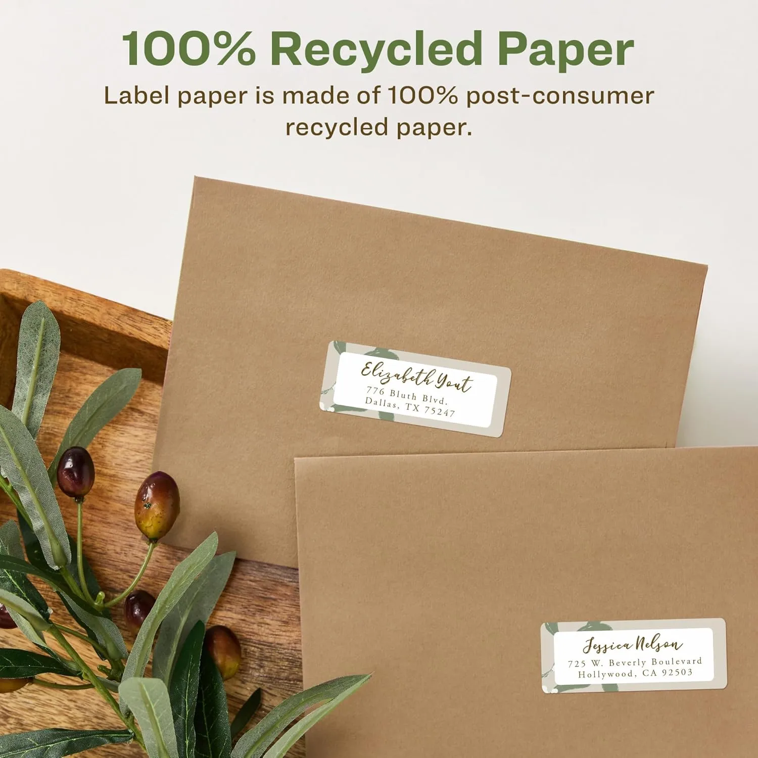 Avery EcoFriendly Recycled Address Labels