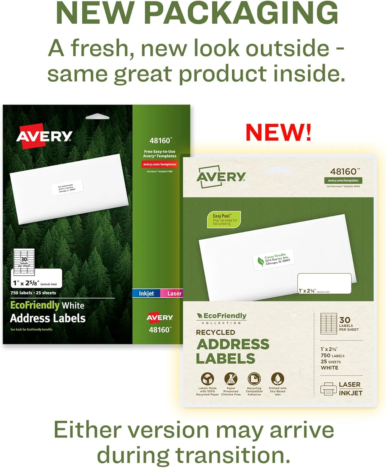Avery EcoFriendly Recycled Address Labels