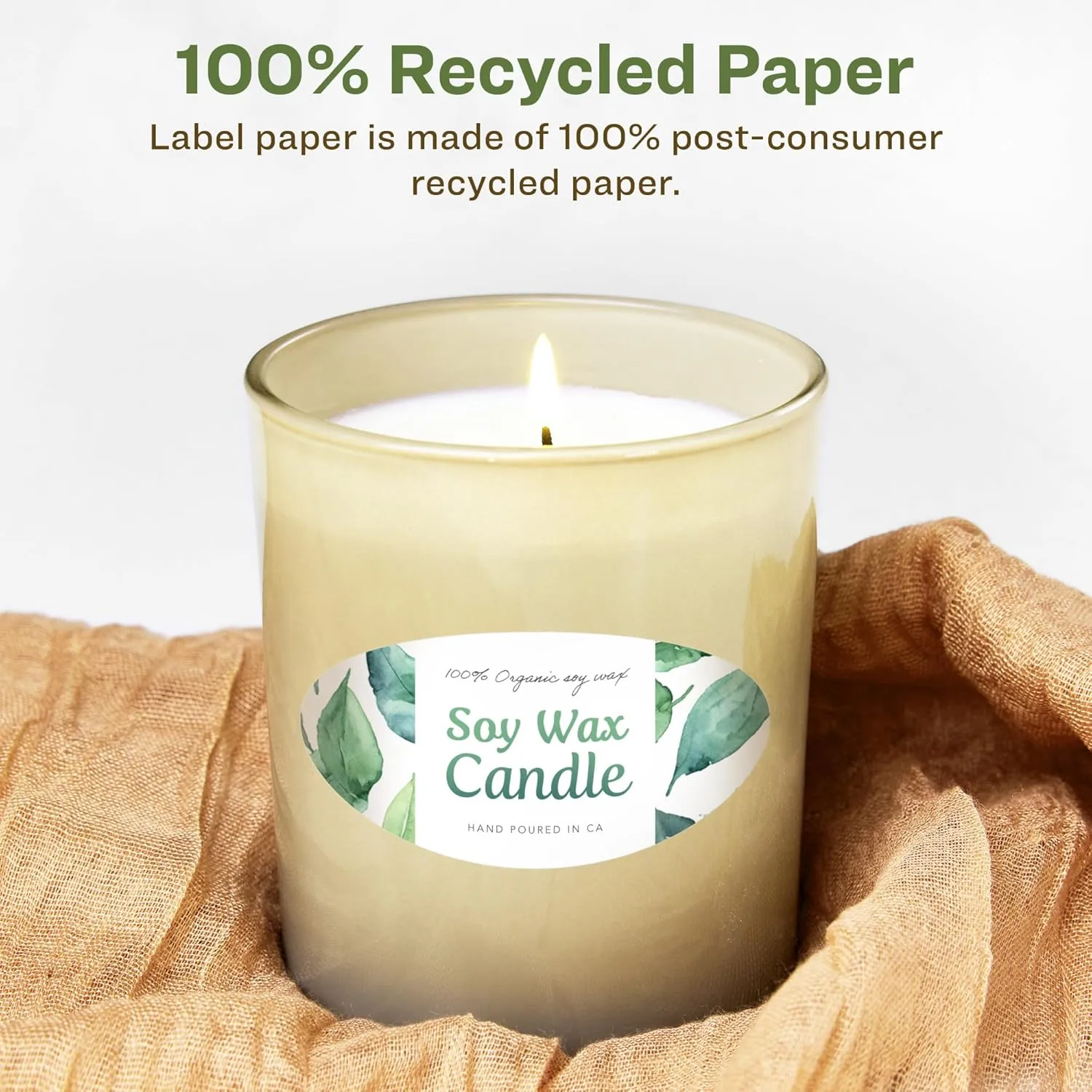Avery EcoFriendly Matte White Recycled Oval Labels 1-1/8 x 2-1/4