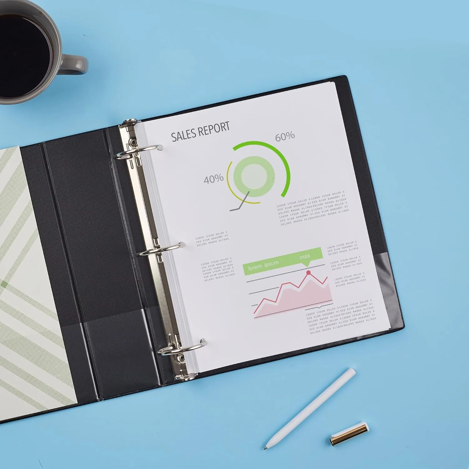Avery Economy 3 Ring Binder, 3" Round Rings, 1 Black Binder (03602)