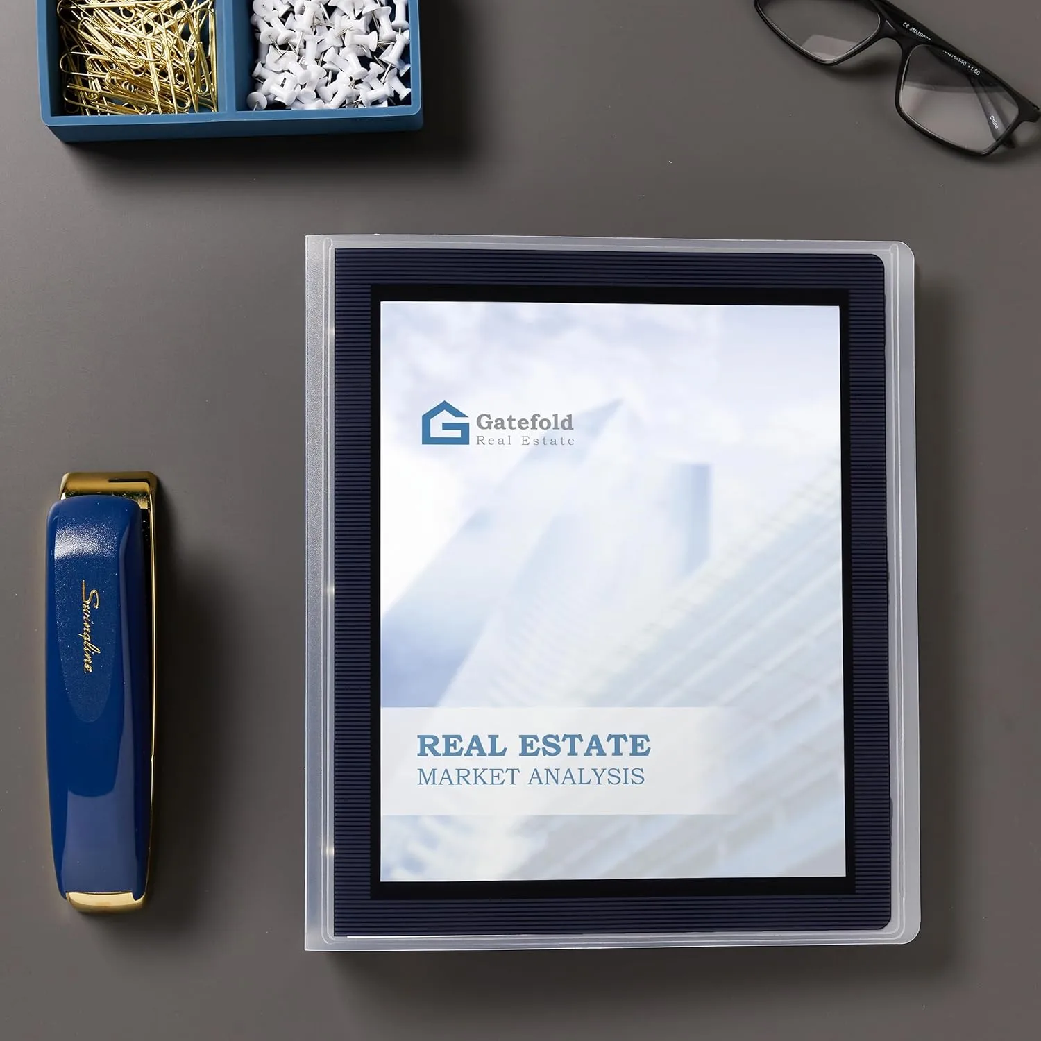 AVERY Flexi-View 3 Ring Binder, 1 Inch Round Rings