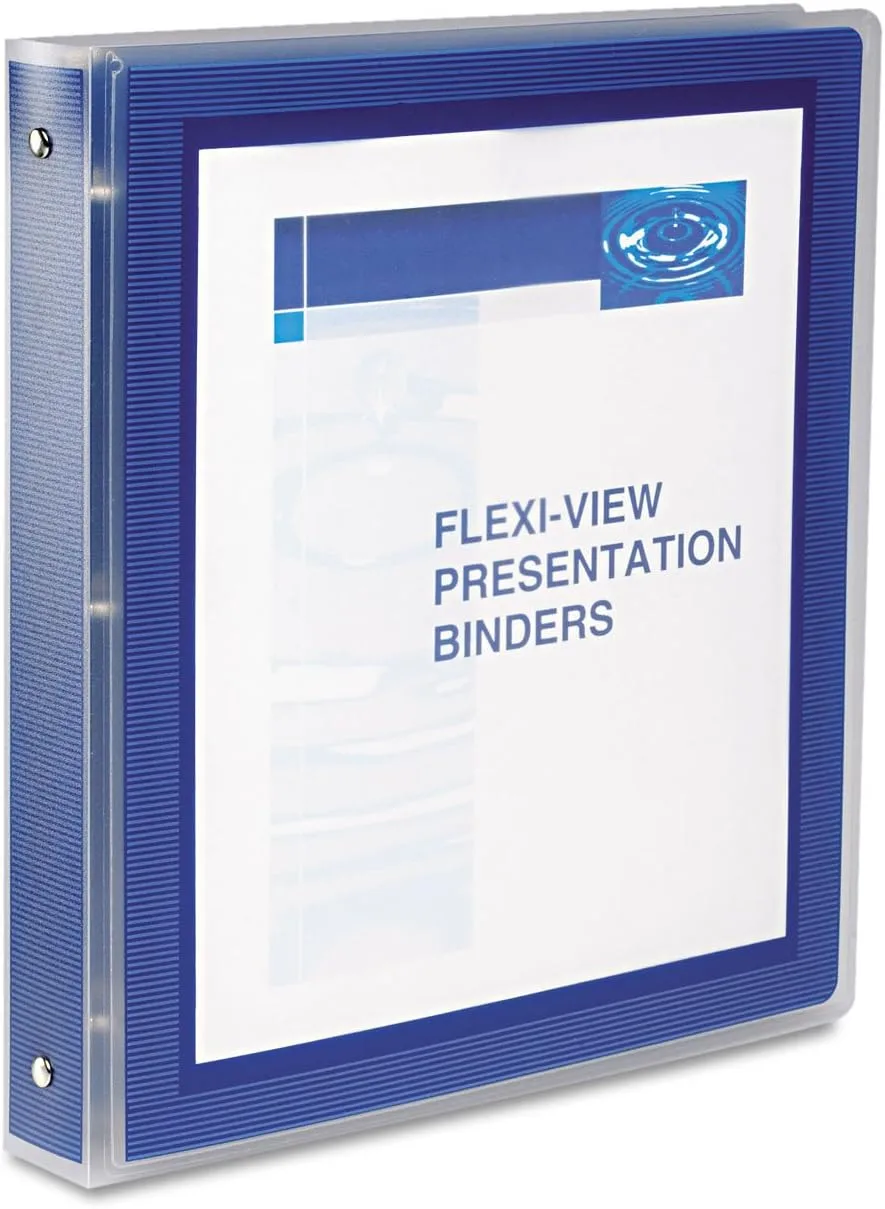 AVERY Flexi-View 3 Ring Binder, 1 Inch Round Rings