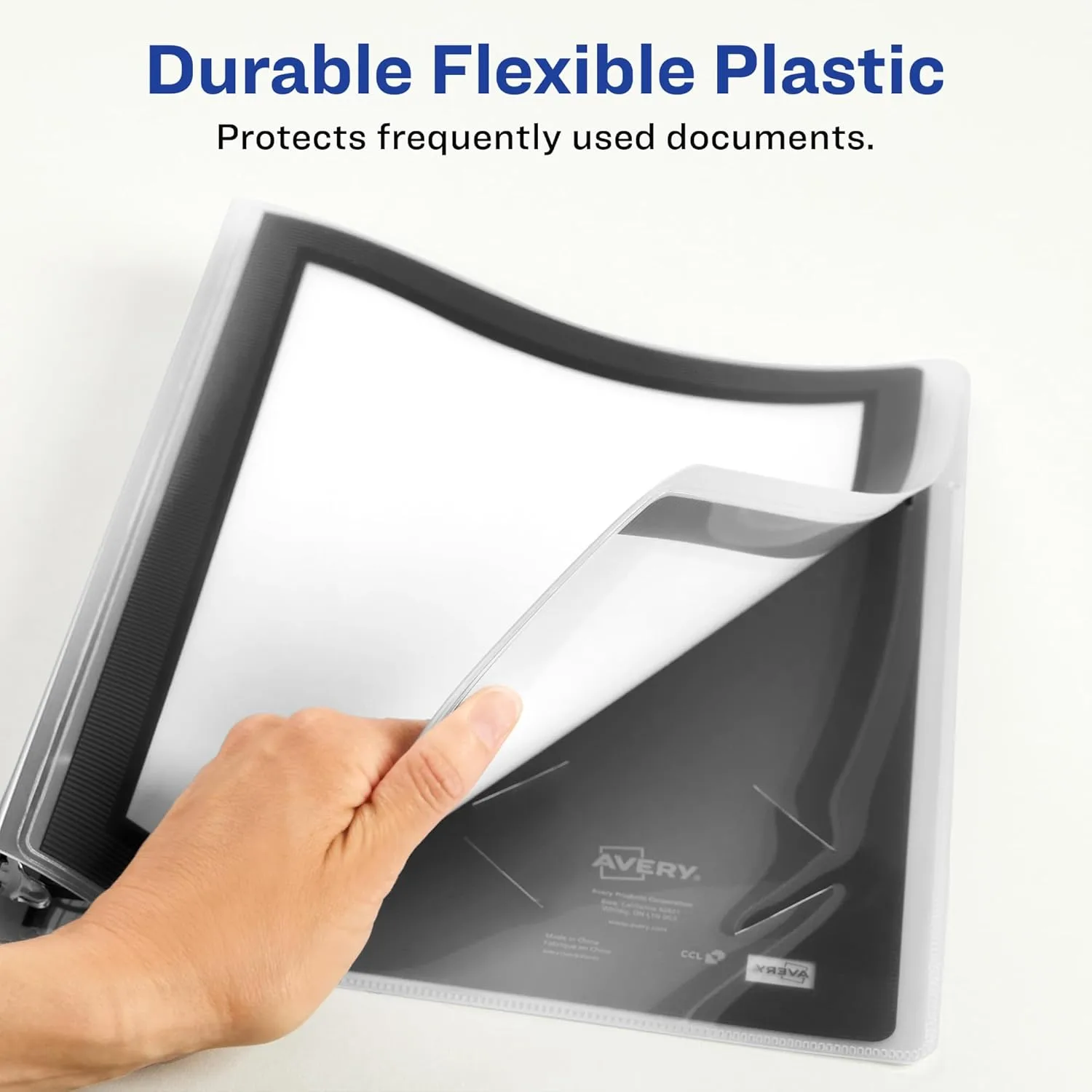 AVERY Flexi-View 3 Ring Binder, 1 Inch Round Rings
