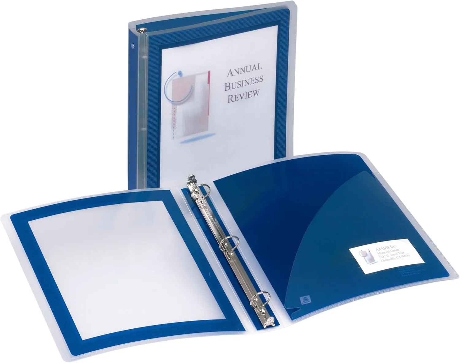 AVERY Flexi-View 3 Ring Binder, 1 Inch Round Rings