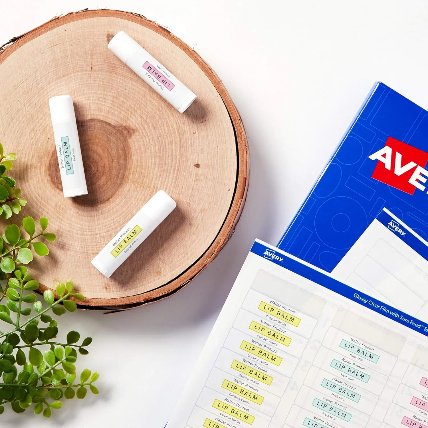 Avery Glossy Clear Rectangle Labels, Sure Feed Technology, 1.25" x 1.75", 320 Glossy Clear Labels