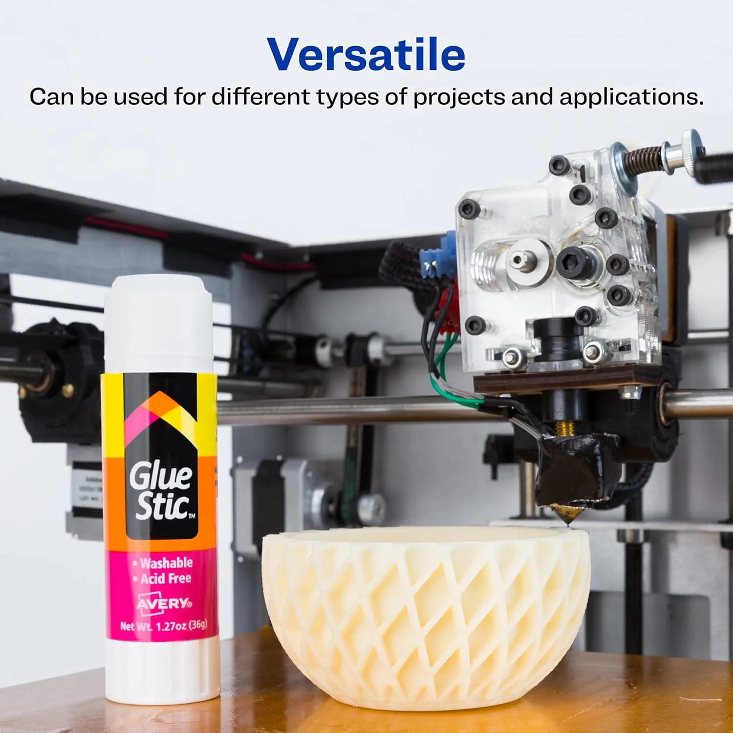 Avery Glue Stic - Washable, Non-Toxic Glue Sticks for Classroom, Crafting, and Office Use, 1.27 oz., Pack of 6