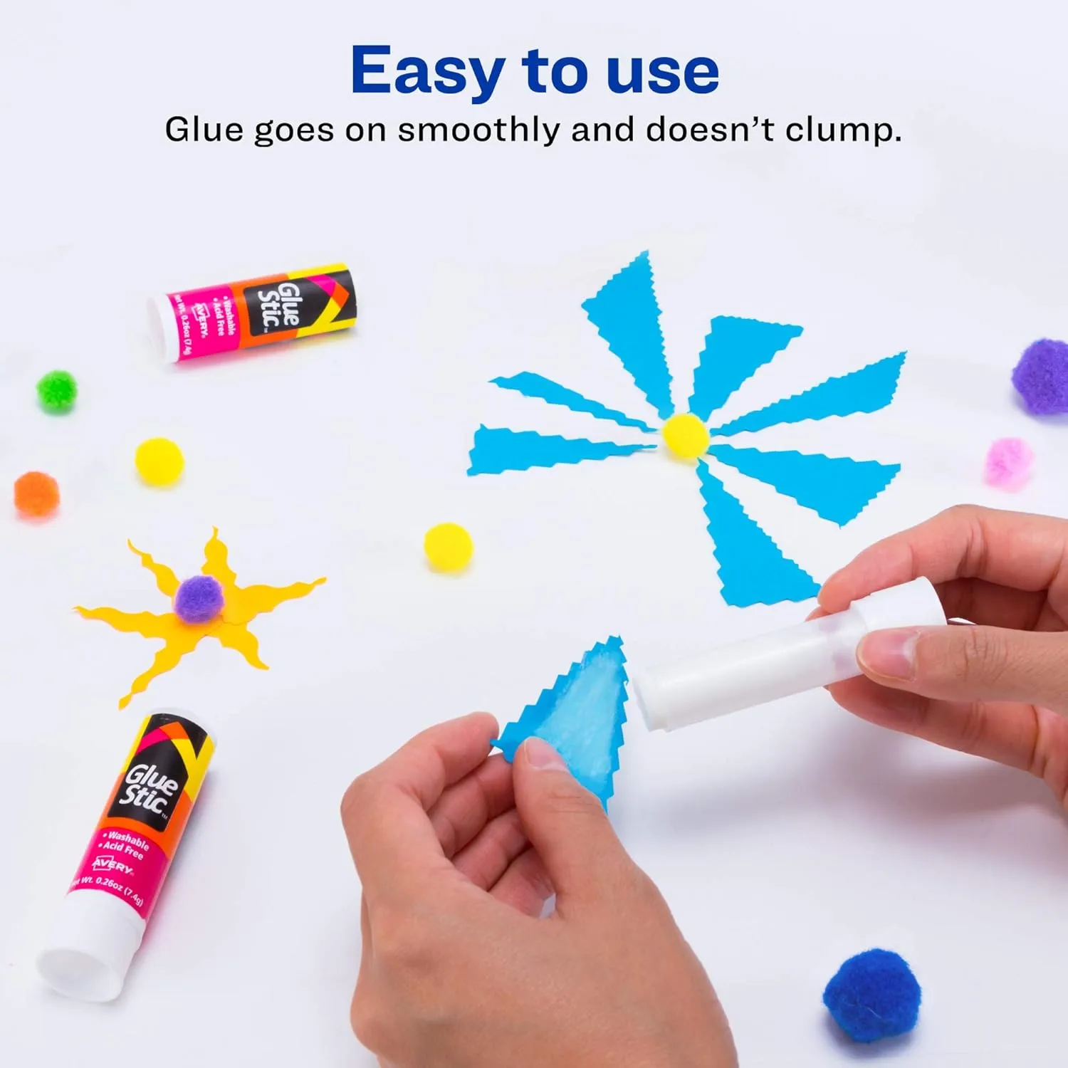 Avery Glue Stic Value Pack, White, Washable, Nontoxic, 0.26 oz., 18 Permanent Glue Sticks (98089) 0.26 Ounces