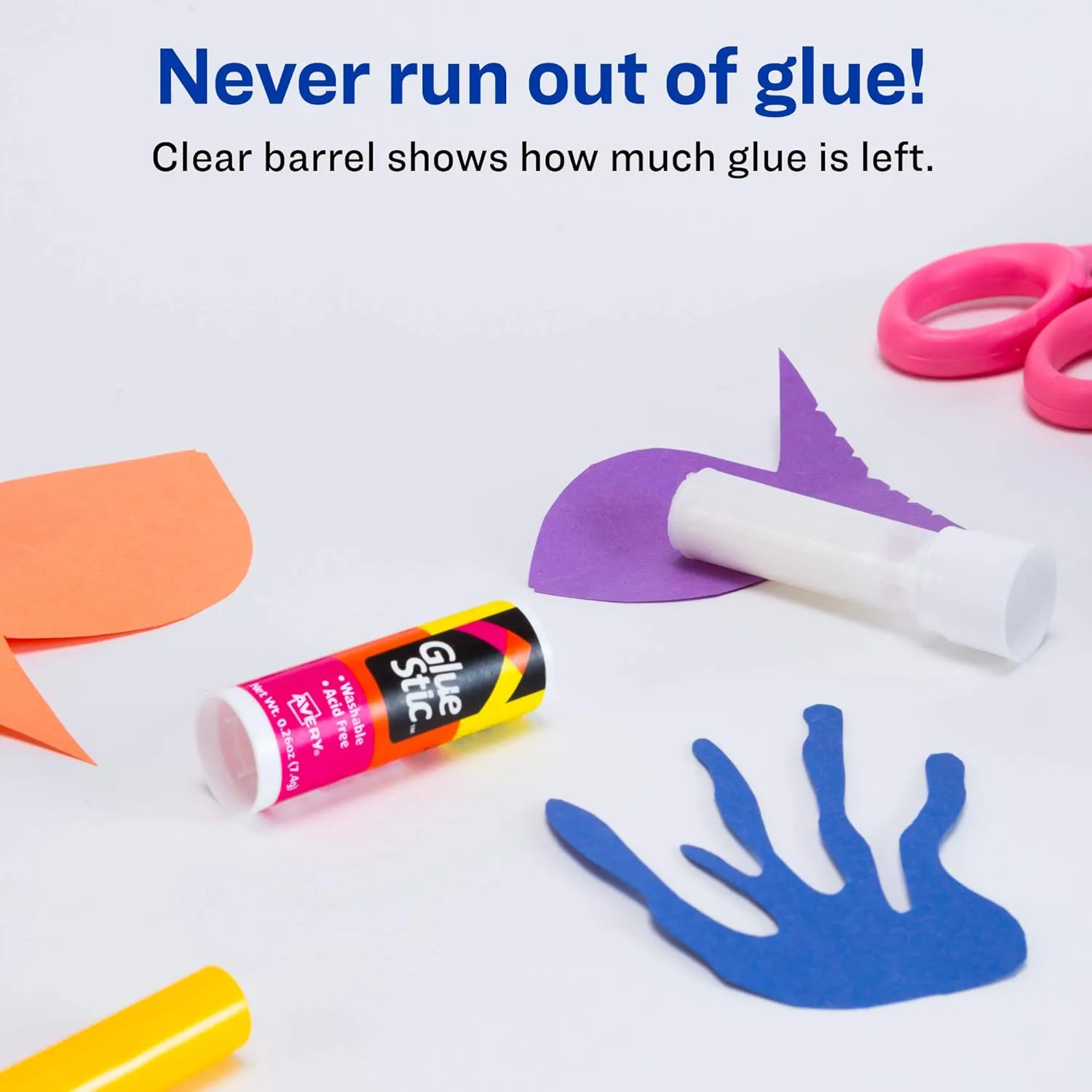 Avery Glue Stic Value Pack, White, Washable, Nontoxic, 0.26 oz., 18 Permanent Glue Sticks (98089) 0.26 Ounces