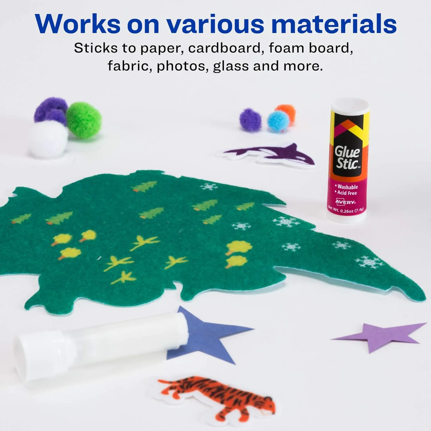 Avery Glue Stic Value Pack, White, Washable, Nontoxic, 0.26 oz., 18 Permanent Glue Sticks (98089) 0.26 Ounces