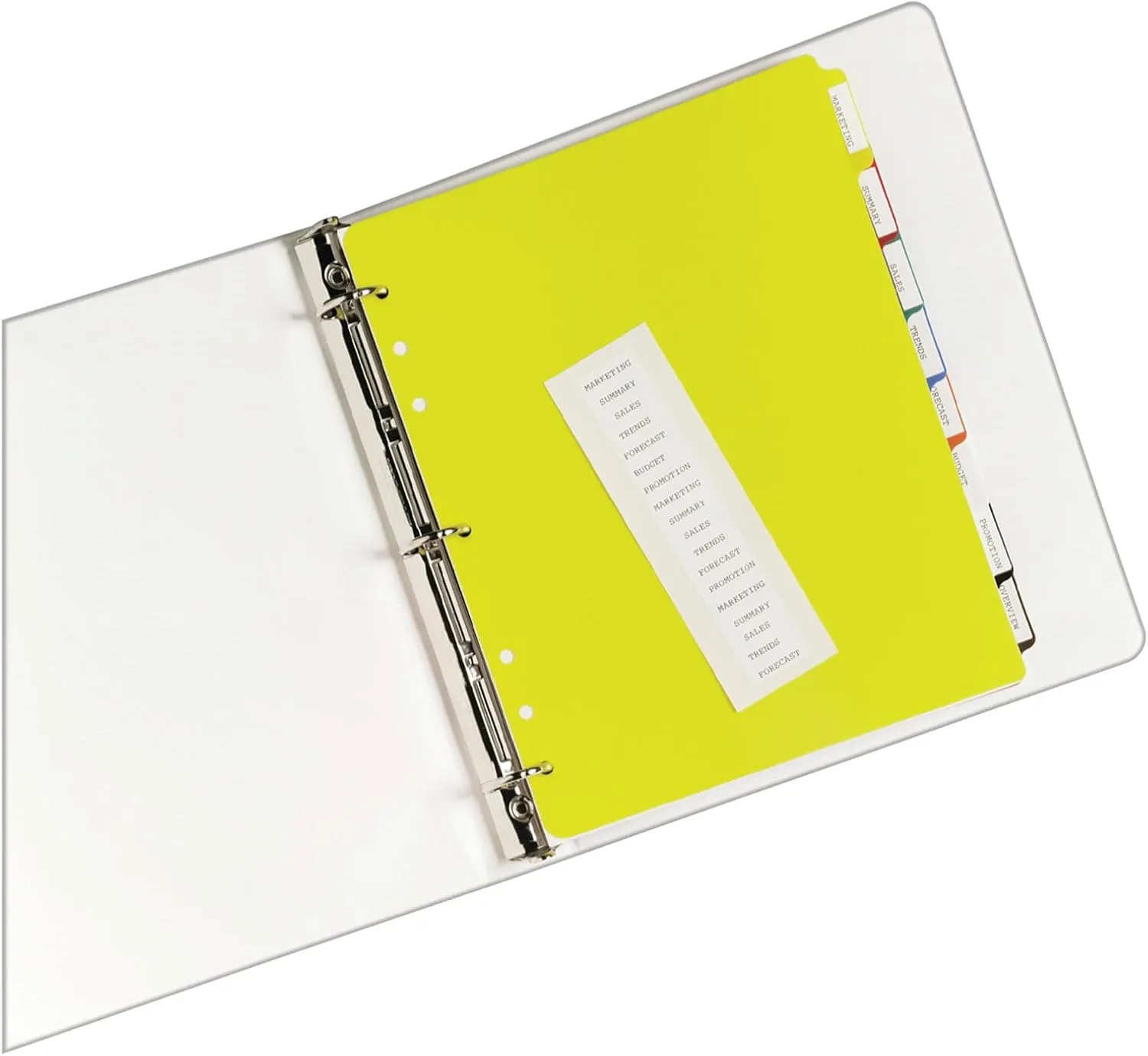 Avery Heavy-Duty Plastic Dividers for 3 Ring Binders and 7 Ring Binders, 8-Tab Set, Multicolor with White Labels, 1 Set (23084)