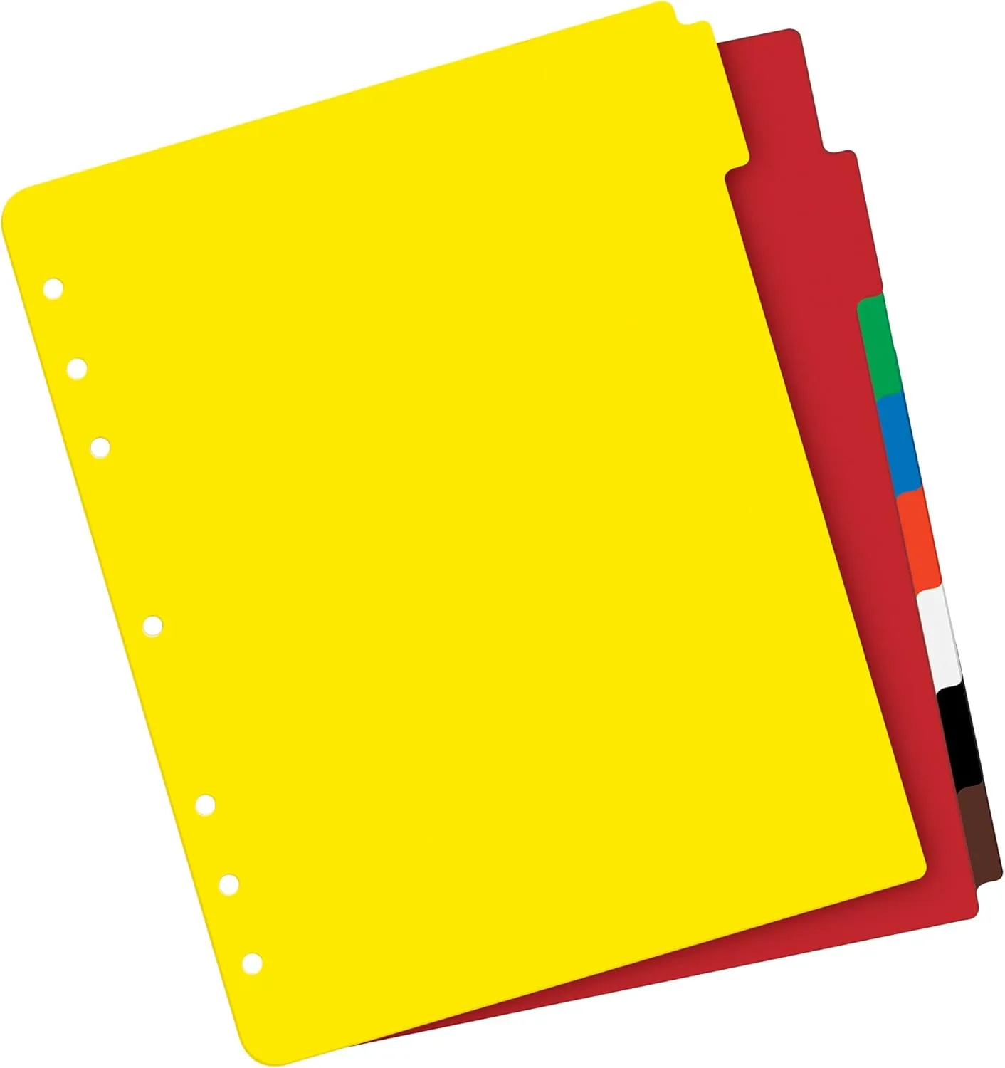 Avery Heavy-Duty Plastic Dividers for 3 Ring Binders and 7 Ring Binders, 8-Tab Set, Multicolor with White Labels, 1 Set (23084)