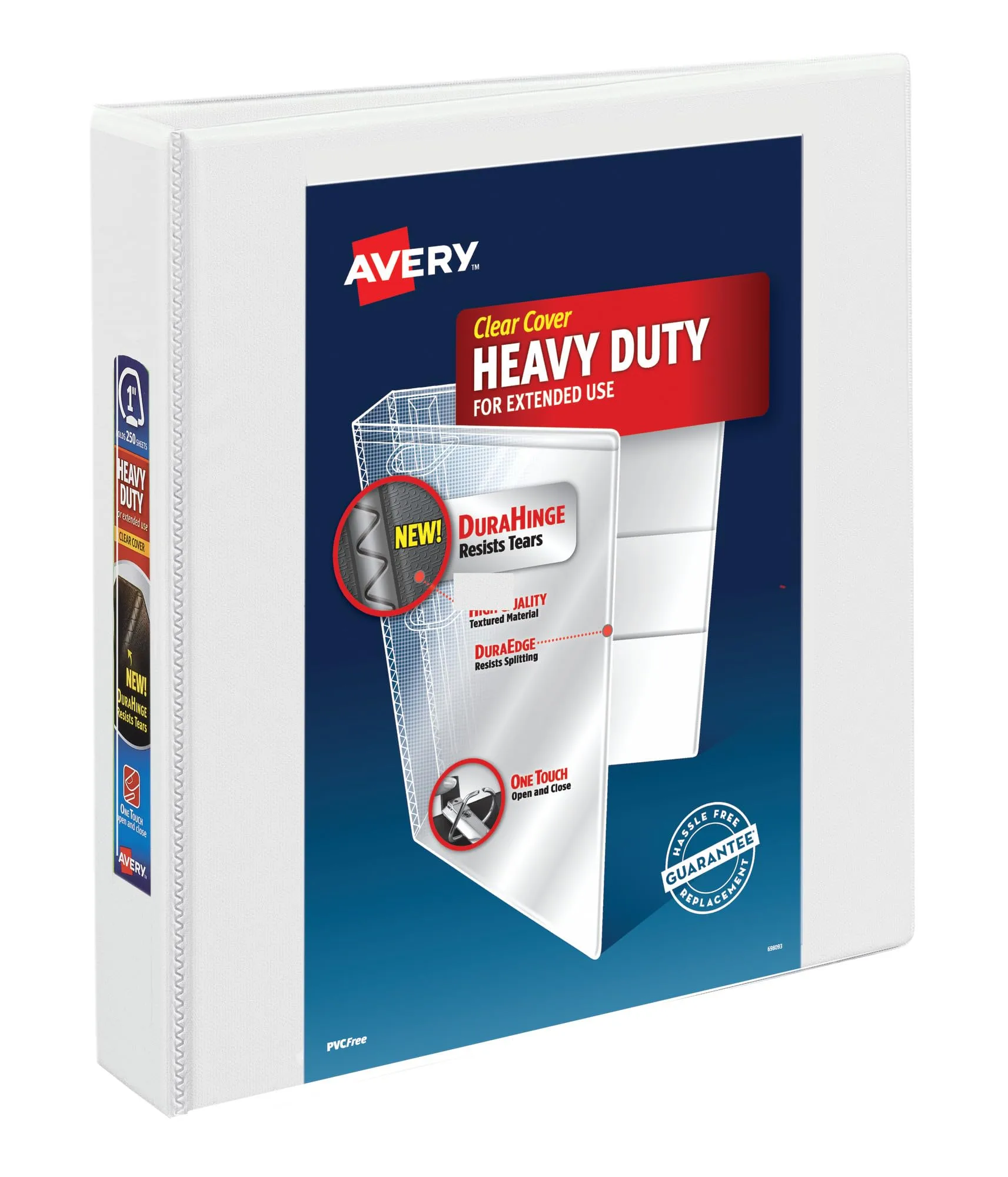 Avery Heavy-Duty View 3 Ring Binder with One-Touch EZD D-Rings and DuraHinge/DuraEdge