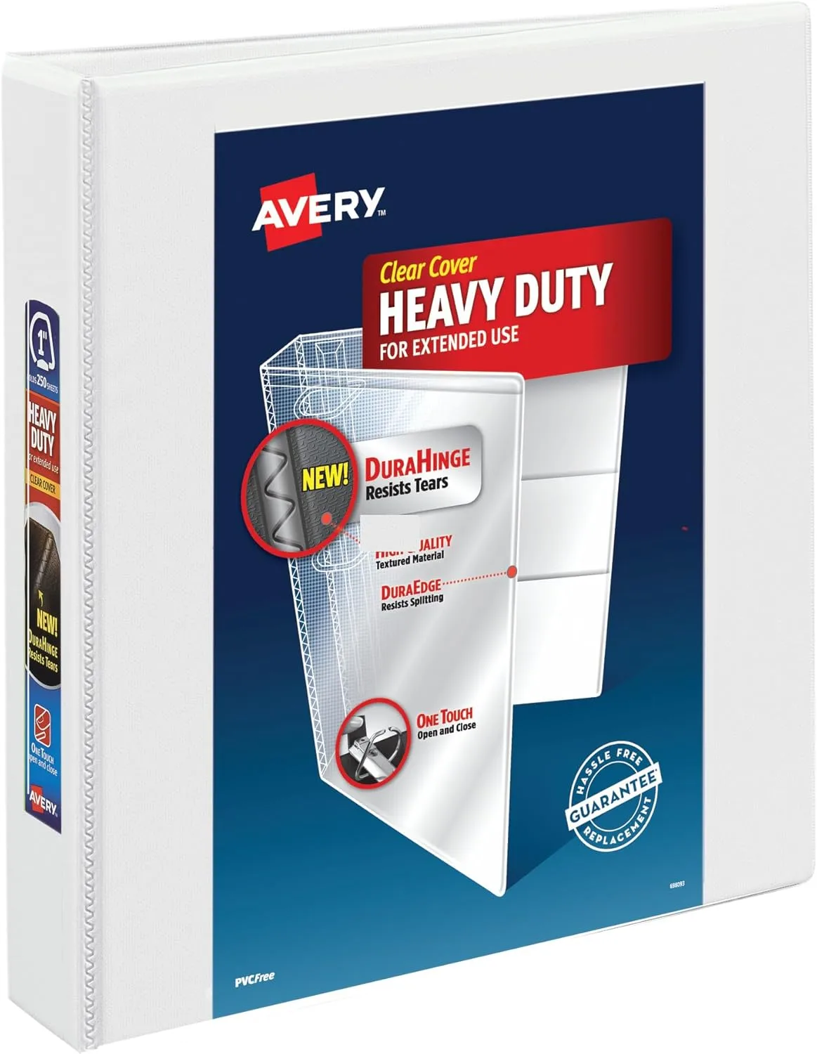 Avery Heavy-Duty View 3 Ring Binder with One-Touch EZD D-Rings and DuraHinge/DuraEdge