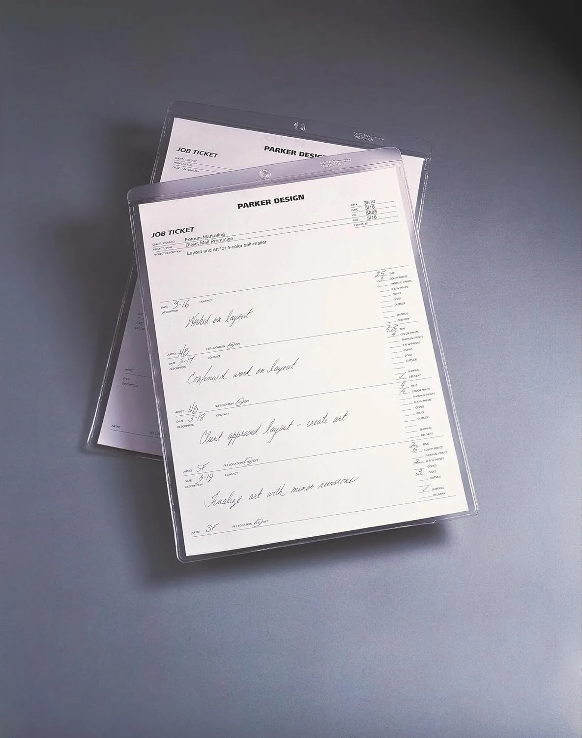 Avery Job Ticket Holders, Heavy Gauge Vinyl, 9 x 12 Inches, 10 per Pack (75009)