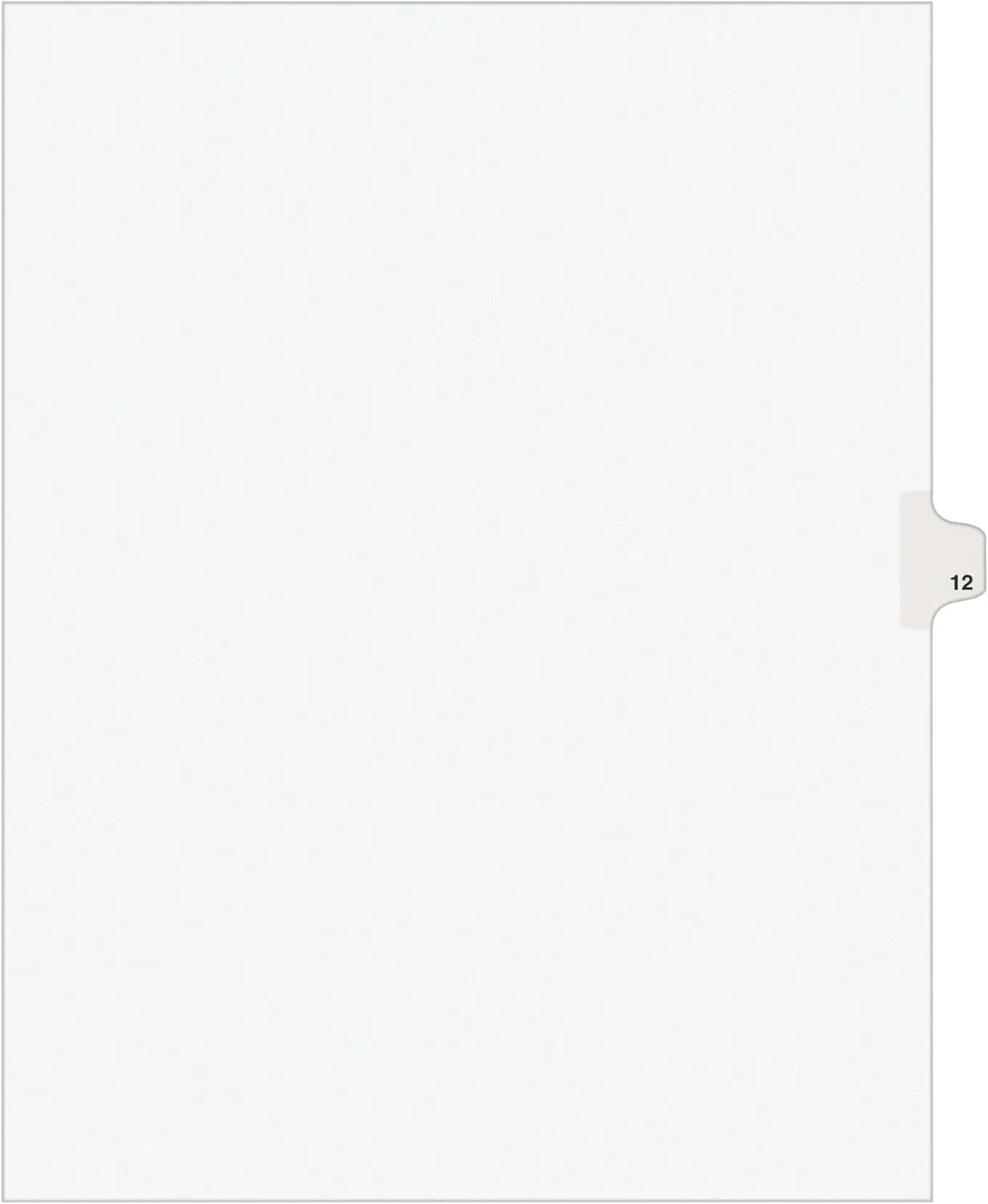 Avery Individual Legal Exhibit Dividers, 12 Side Tab, Letter, Pack of 25