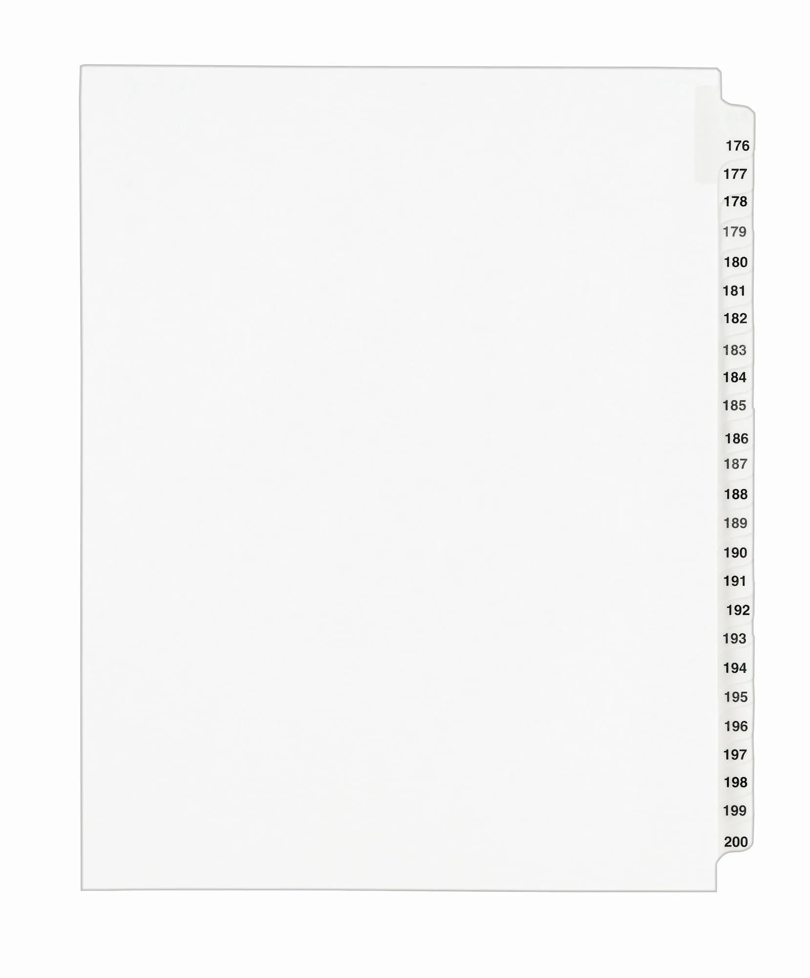 Avery Legal Dividers, Standard Collated Sets, 176-200 Tab Set (01337) 1 Pack