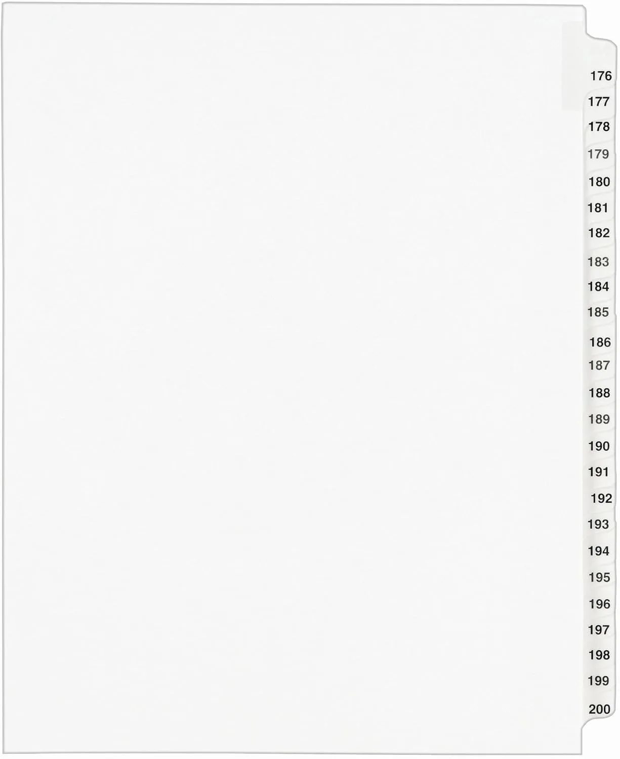 Avery Legal Dividers, Standard Collated Sets, 176-200 Tab Set (01337) 1 Pack
