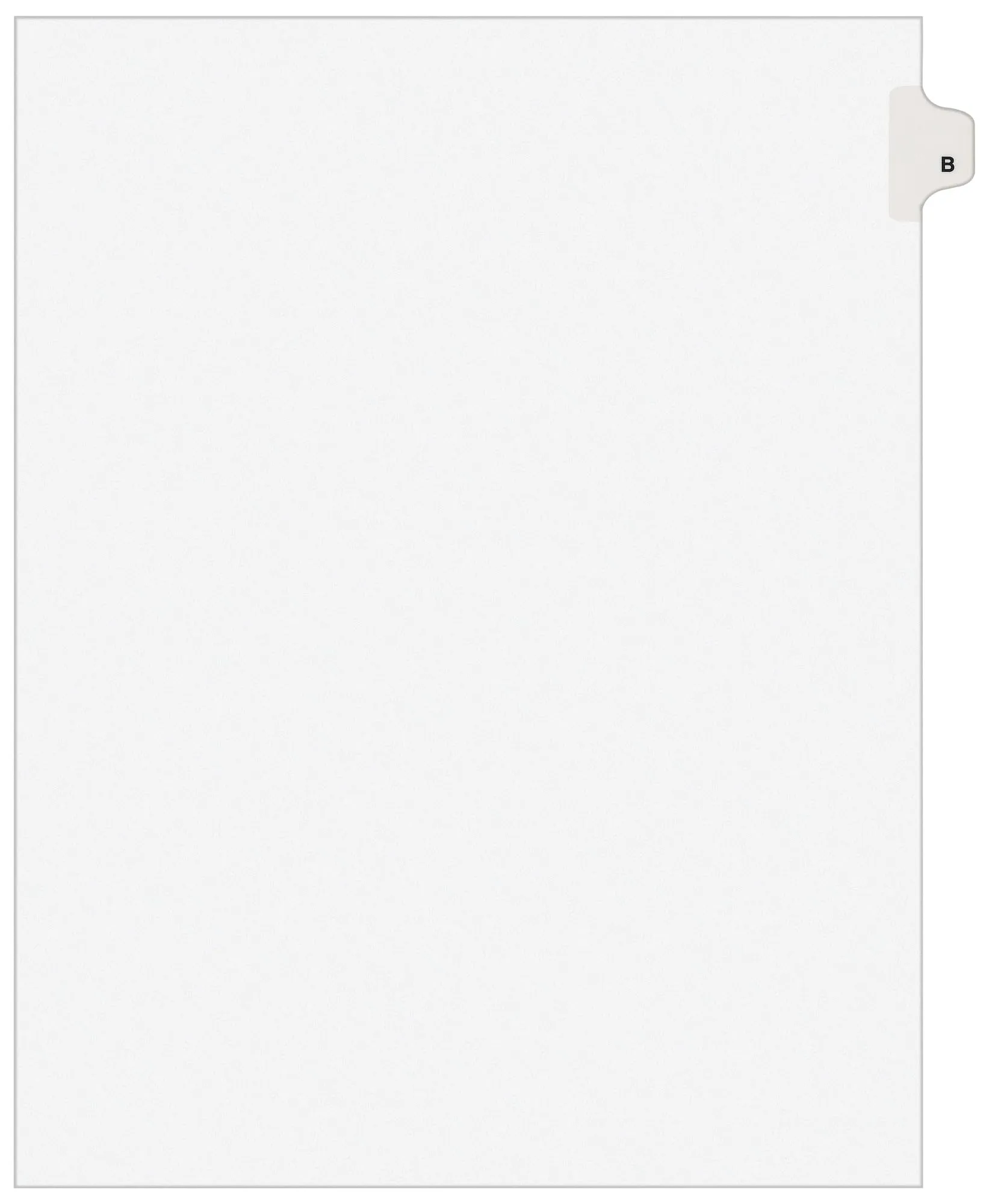 Avery Individually Lettered Legal Dividers, Letter Size, Side Tab B, 25-Pack