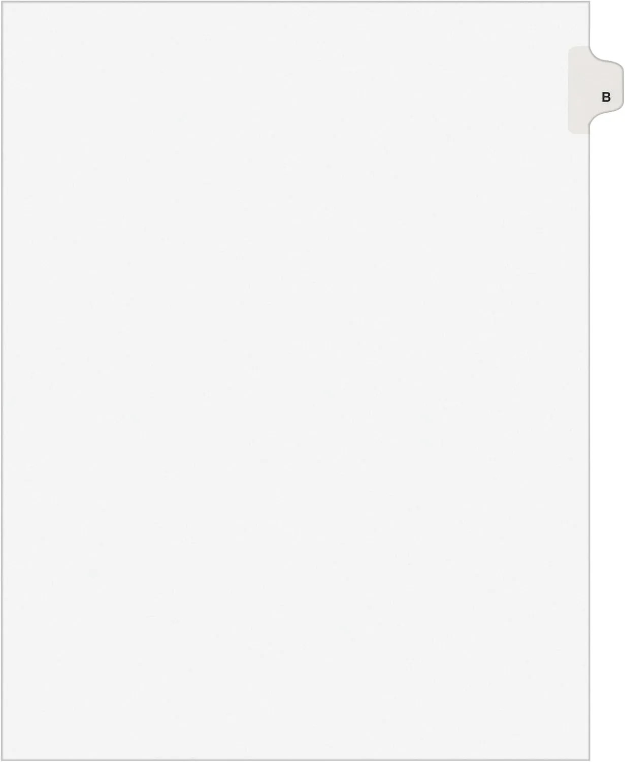 Avery Individually Lettered Legal Dividers, Letter Size, Side Tab B, 25-Pack