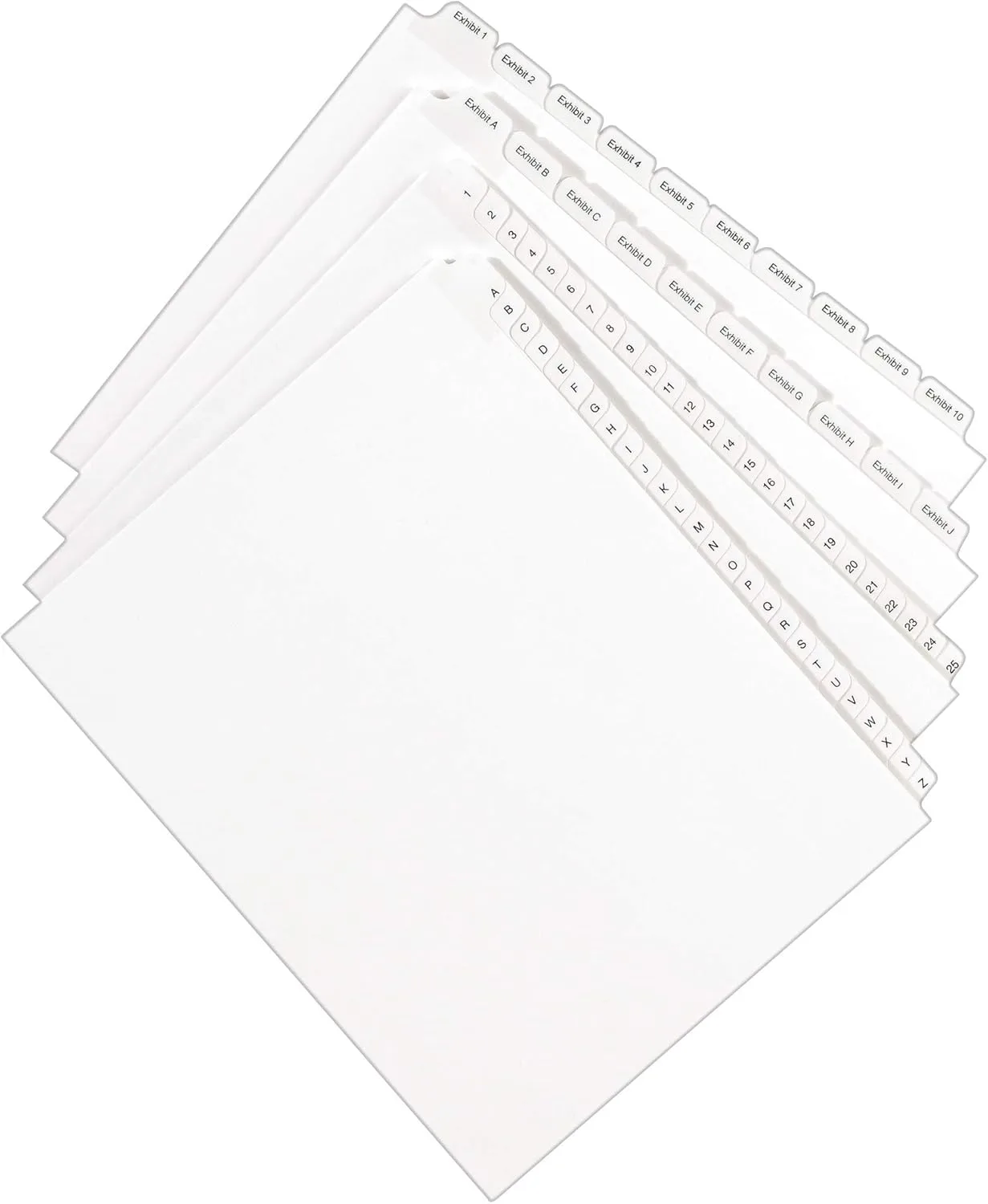 Avery Individual Legal Exhibit Dividers, Allstate Style, 2, Side Tab, 8.5 x 11 inches, Pack of 25 (82200)