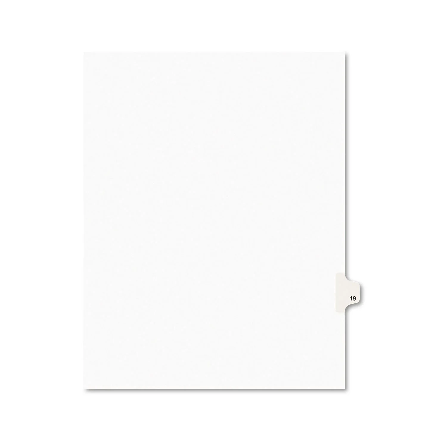 Avery Legal Dividers, Letter Size, Side Tabs #19, Pack of 25