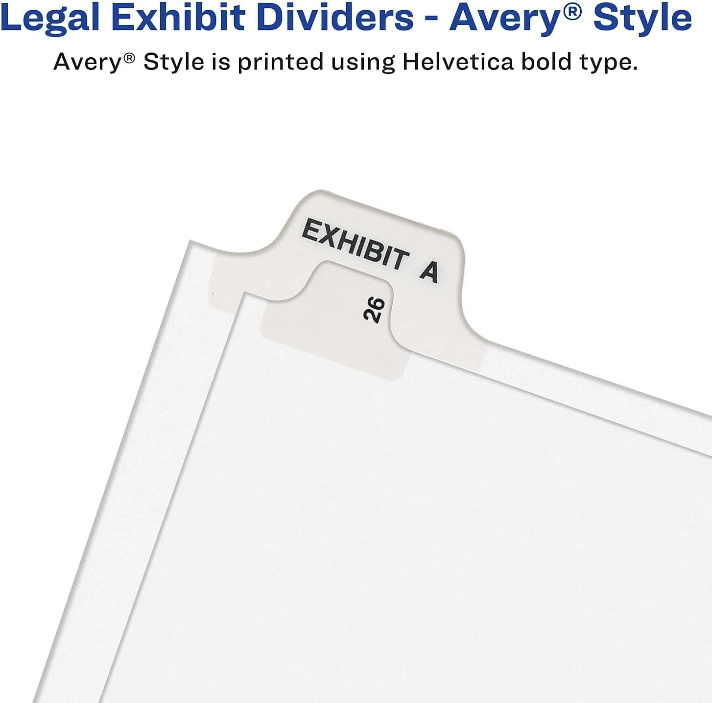 Avery Legal Dividers, Letter Size, Side Tabs #19, Pack of 25
