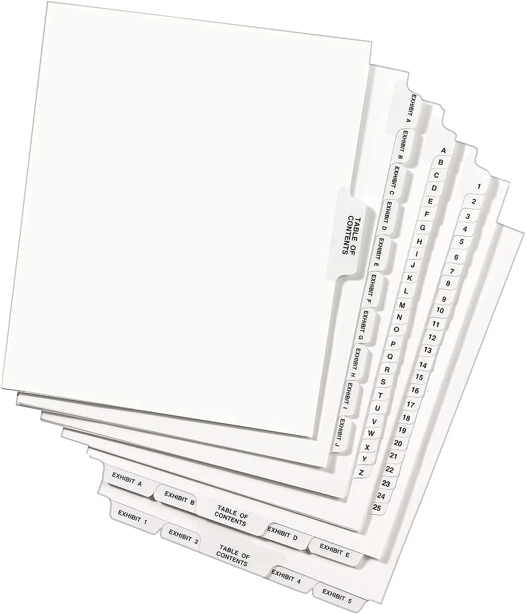 Avery Individual Legal Dividers, Avery Style, Side Tab A, Letter Size, 25 Pack