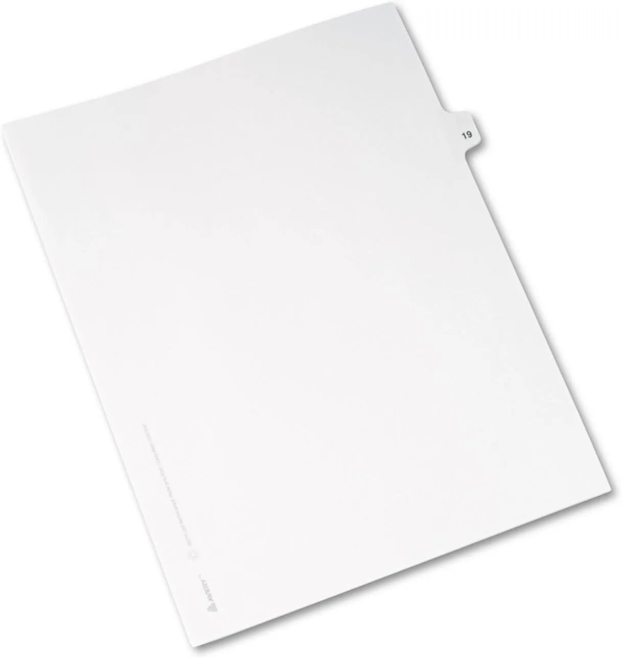 Avery Legal Dividers, Letter Size, Side Tabs #19, Pack of 25