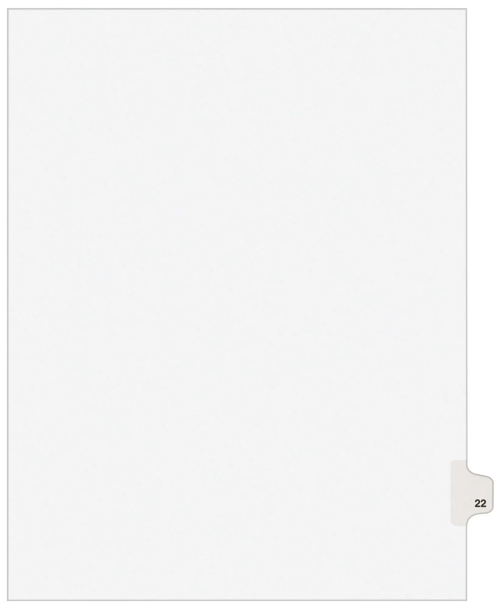 Avery Legal Dividers, Letter Size, Side Tabs #22, Pack of 25 (01022)