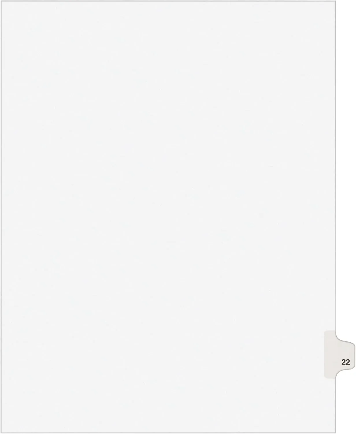 Avery Legal Dividers, Letter Size, Side Tabs #22, Pack of 25 (01022)