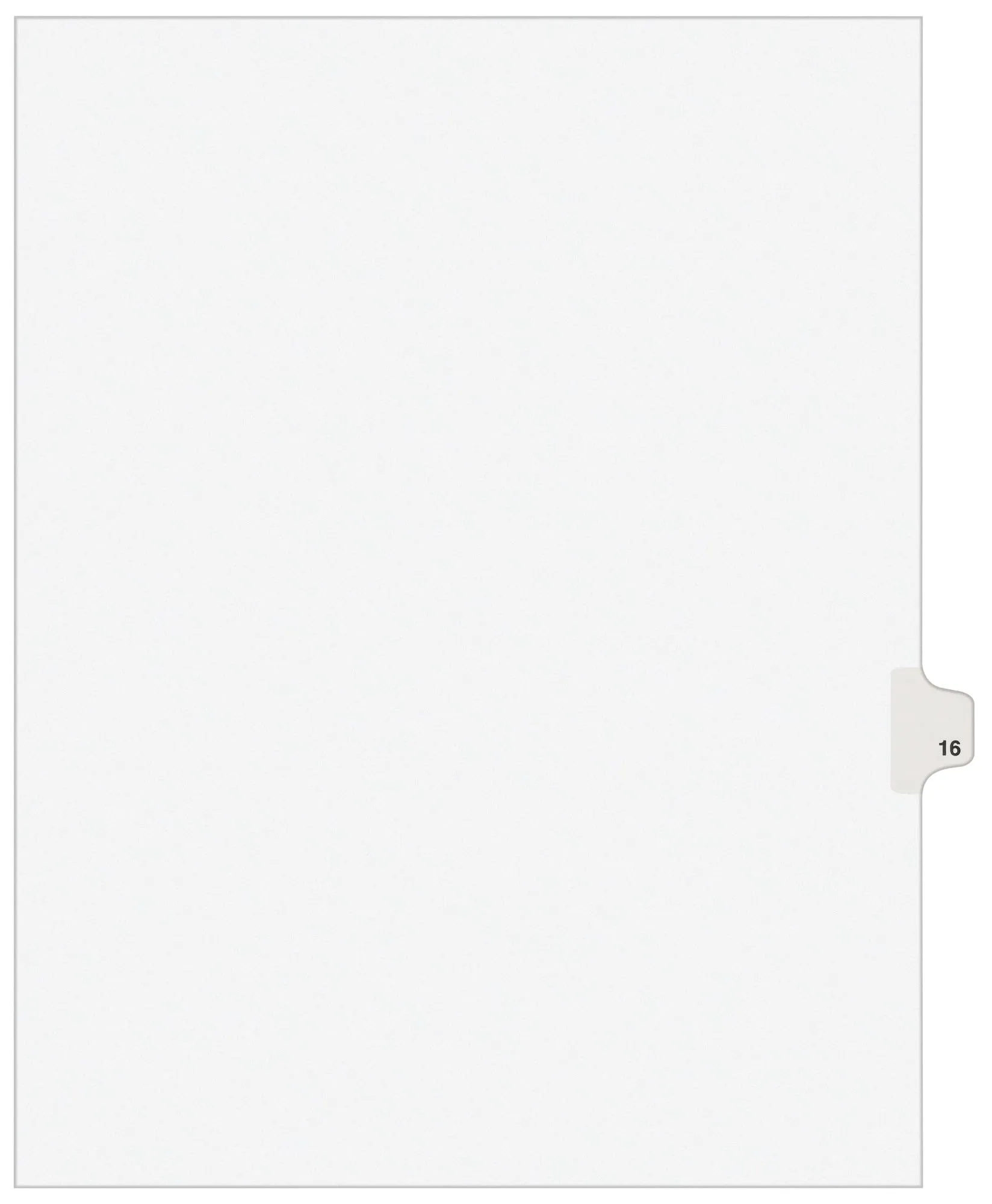 Avery Legal Dividers, Premium Individual Tab Titles, Letter Size, Side Tabs, 16, Pack of 25 (01016)