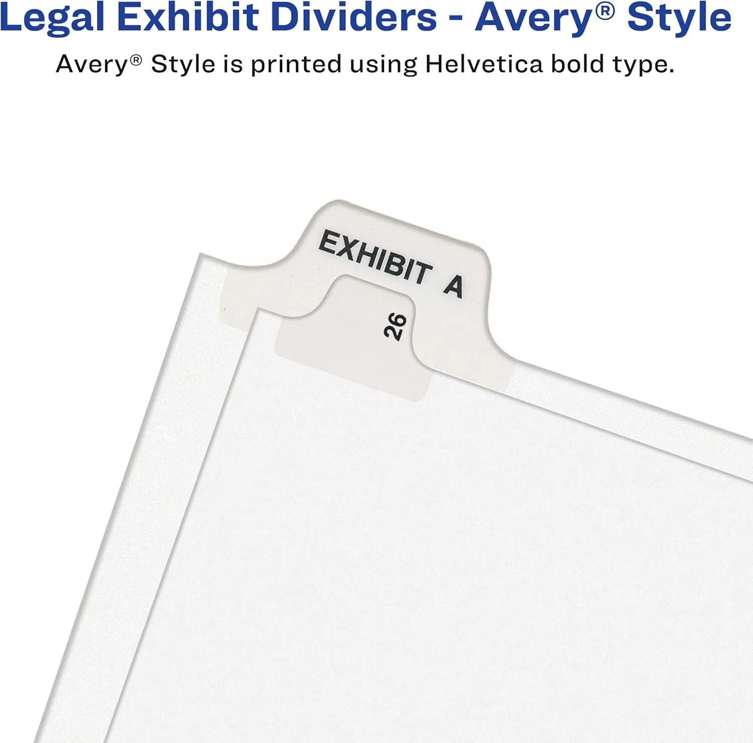 Avery Individual Legal Exhibit Dividers, Avery Style, 14, Side Tab, 8.5 x 11 inches, Pack of 25 (11924)