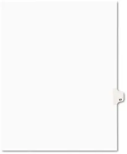 Avery Legal Dividers, Premium Individual Tab Titles, Letter Size, Side Tabs, 17, Pack of 25 (01017)