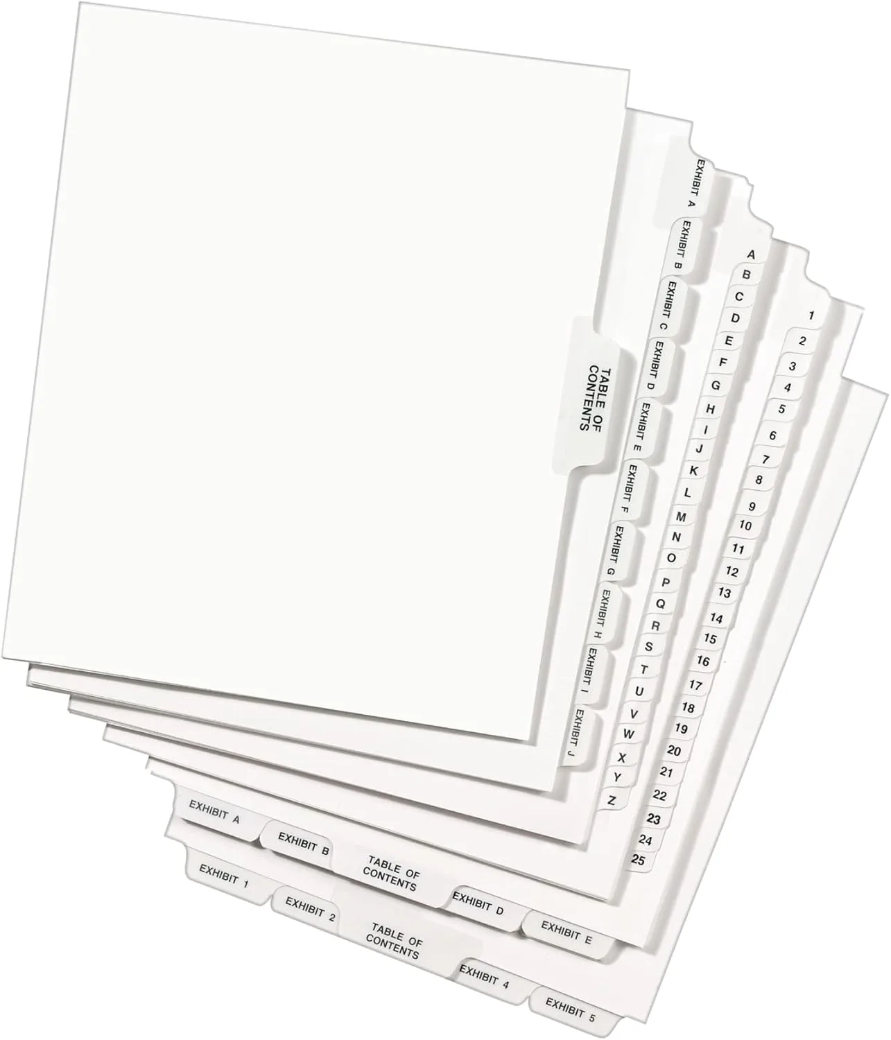 Avery Legal Dividers, Standard Collated Sets, Letter Size, Side Tabs, A-Z, 25 Tabs per Set, 1 Set (01400) 1 Pack