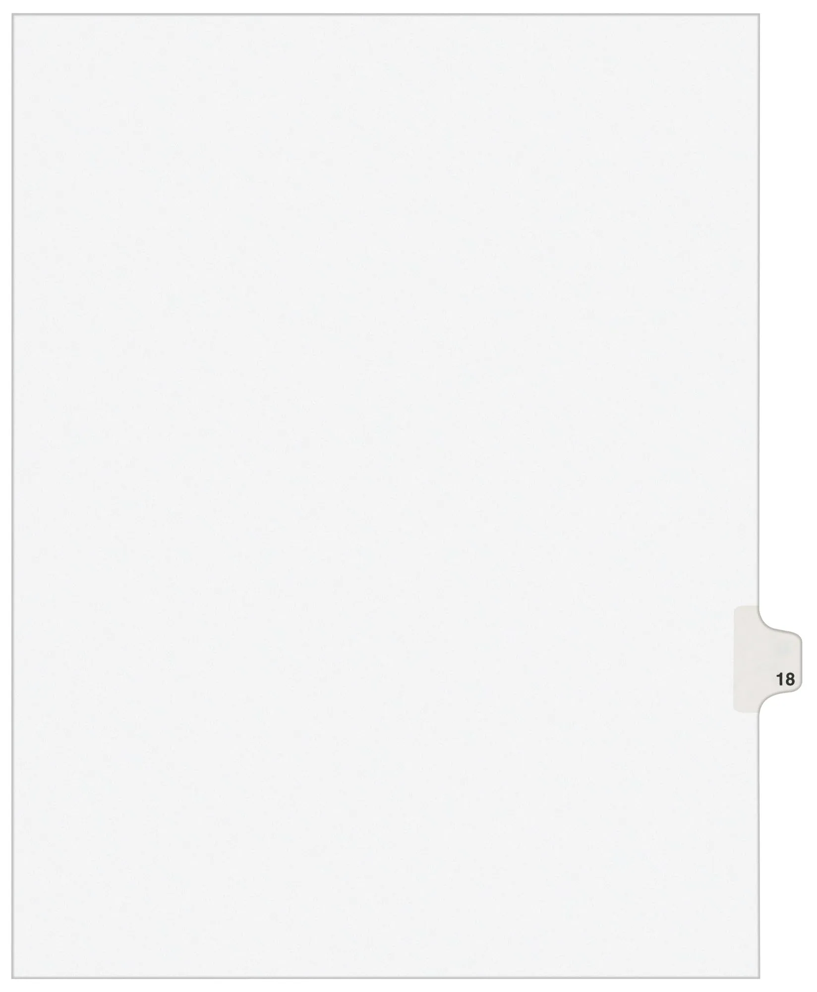 Avery Legal Dividers, Premium Individual Tab Titles, Letter Size, Side Tabs, 18, Pack of 25 (01018)