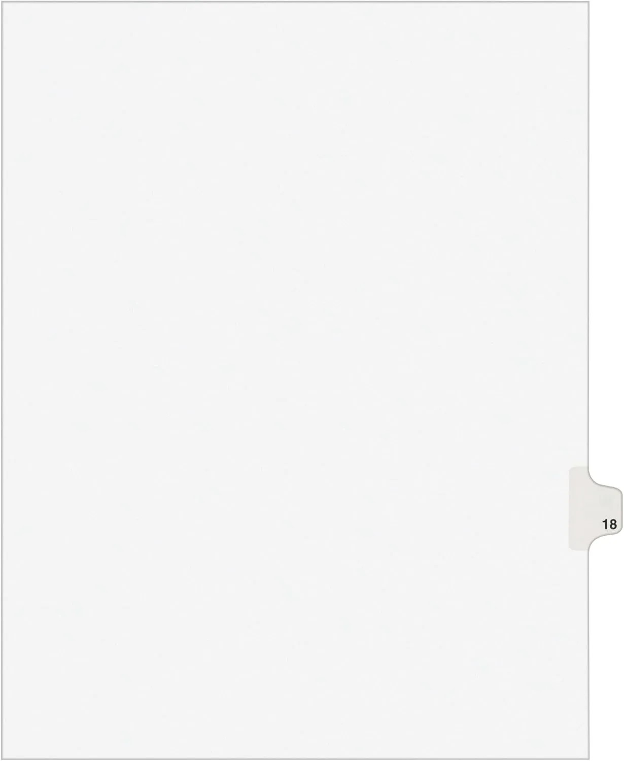 Avery Legal Dividers, Premium Individual Tab Titles, Letter Size, Side Tabs, 18, Pack of 25 (01018)