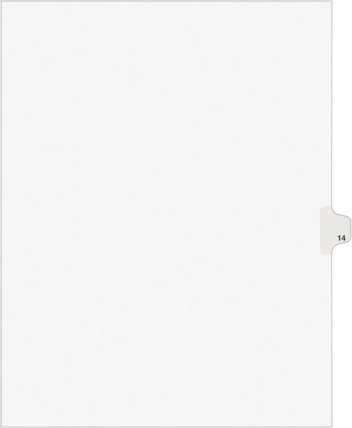 Avery Individual Legal Exhibit Dividers, Avery Style, 14, Side Tab, 8.5 x 11 inches, Pack of 25 (11924)