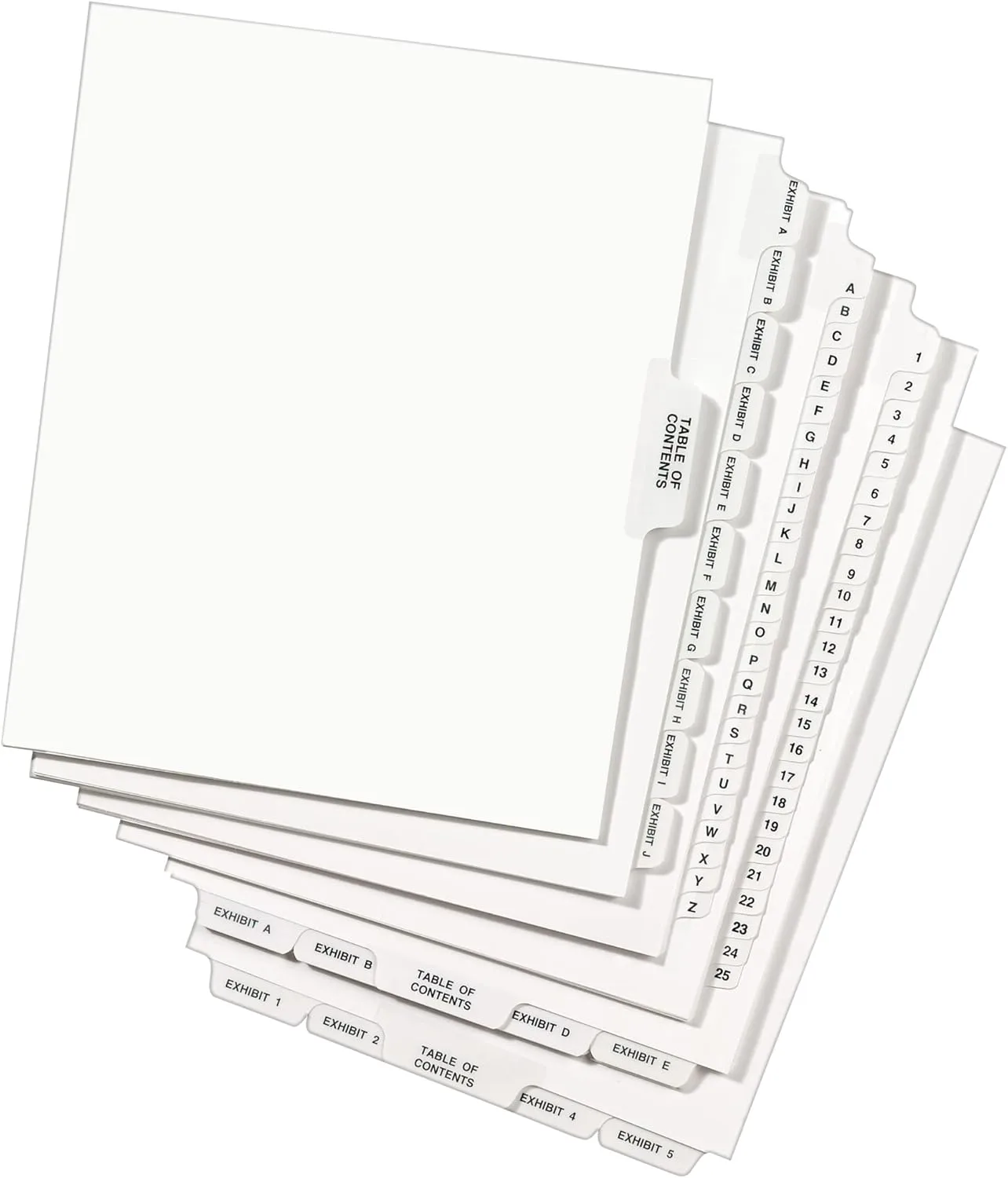 Avery Unpunched Legal Exhibit Dividers, Avery Style Helvetica Bold Type, Letter Size, Individual Side Tab #7, 25 Total (11917)